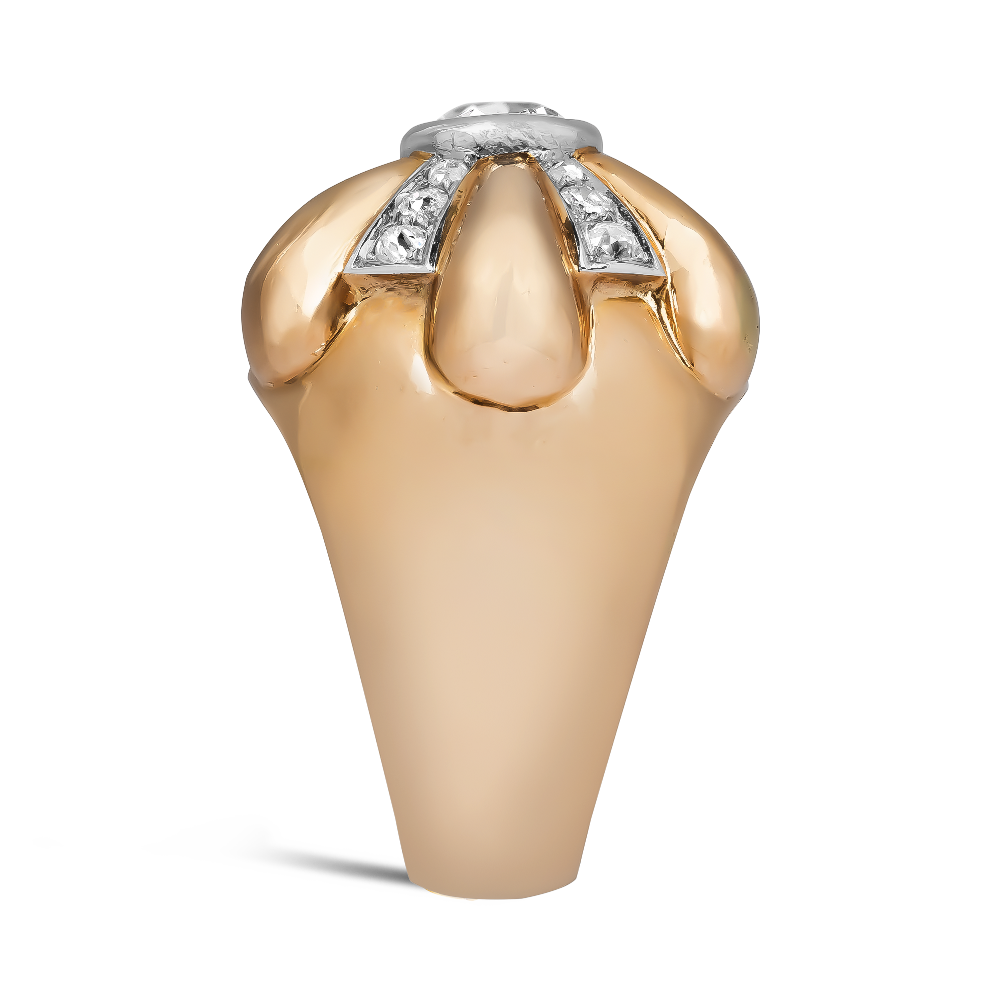 Old Mine Cut Diamond Ring Old Mine Cut, Rubover Set_4