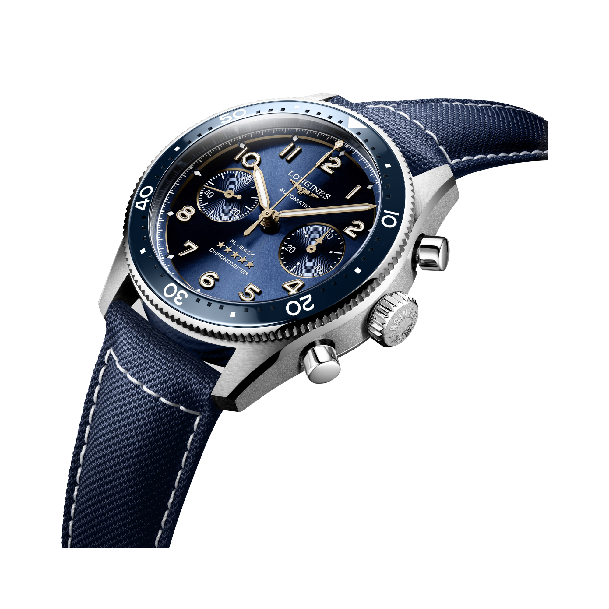 Longines Spirit Flyback 42mm, Blue Dial, Arabic Numerals_2