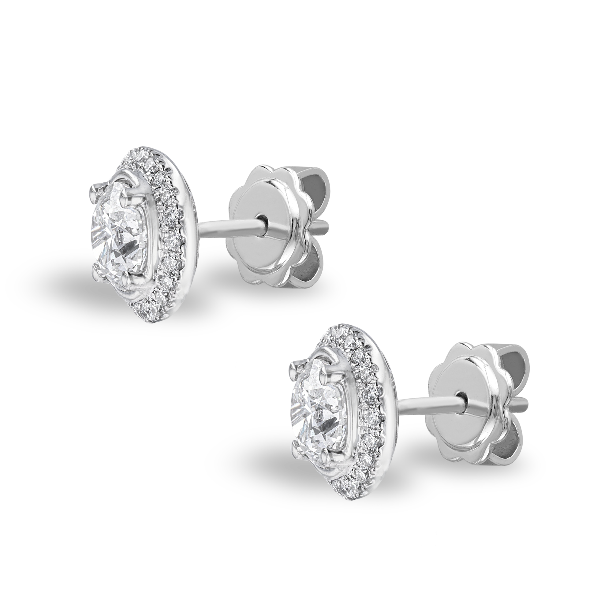 Celestial 1.40ct Diamond Cluster Earrings Brilliant cut, Claw set_2