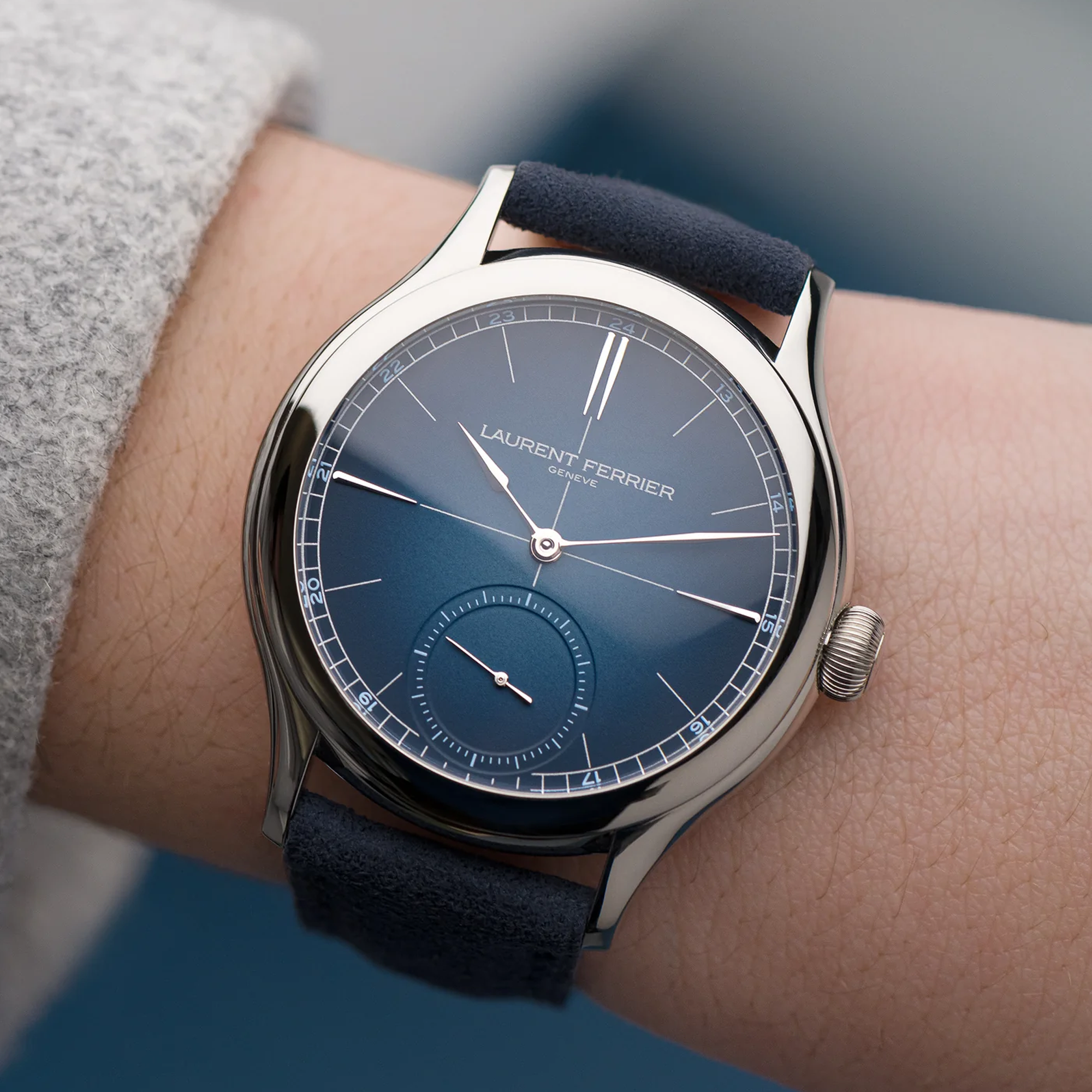 Laurent Ferrier Classic Origin 40mm, Blue Dial, Baton Numerals_3