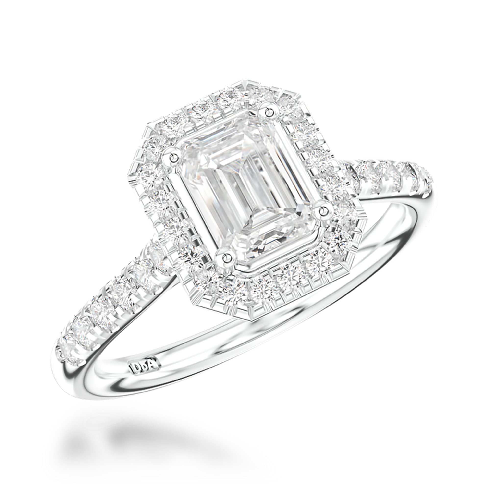 Celestial 1.00ct Diamond Cluster Ring Emerald Cut, Claw Set_1
