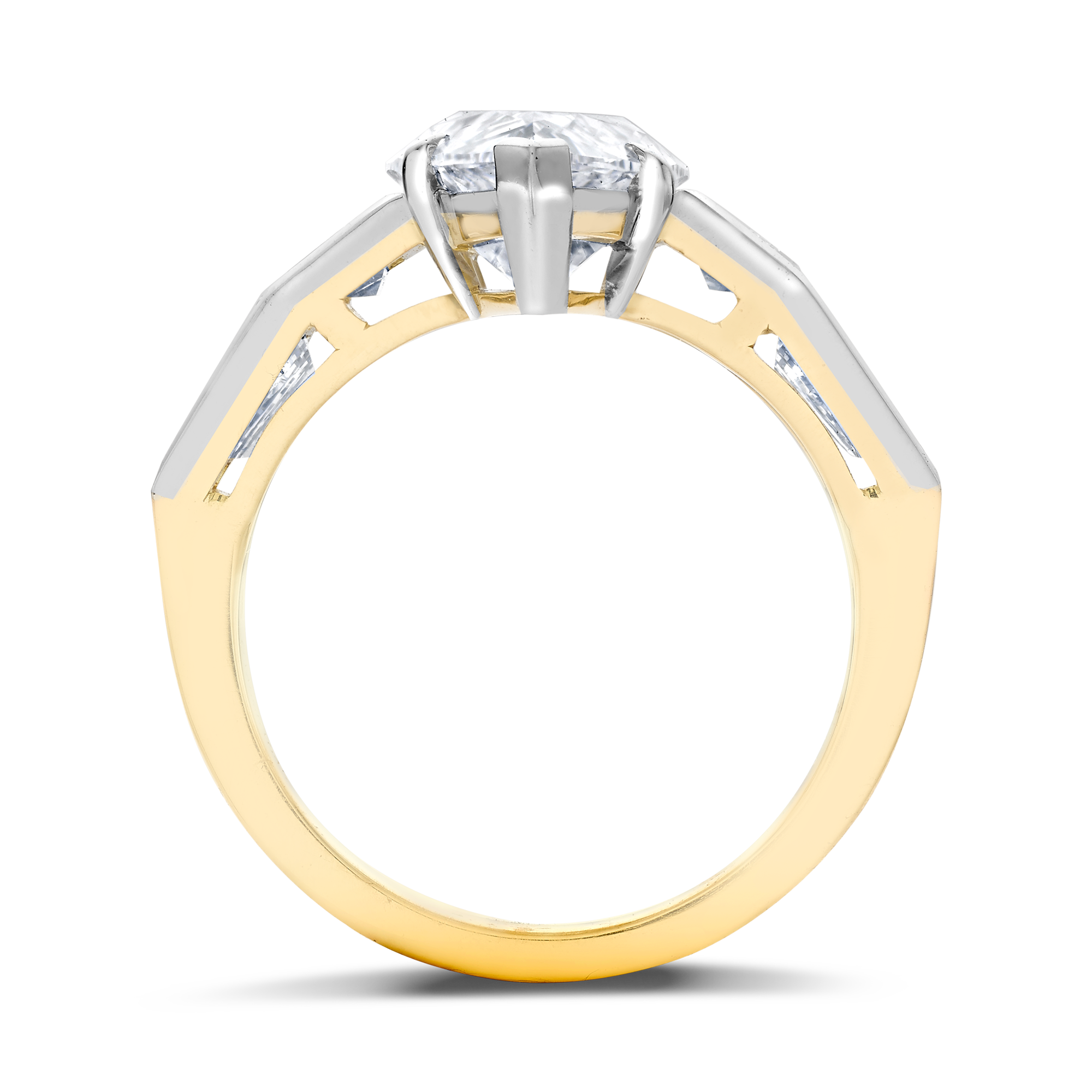 Masterpiece Marquise Diamond Solitaire Marquise & Baguette Cut, Claw Set_3