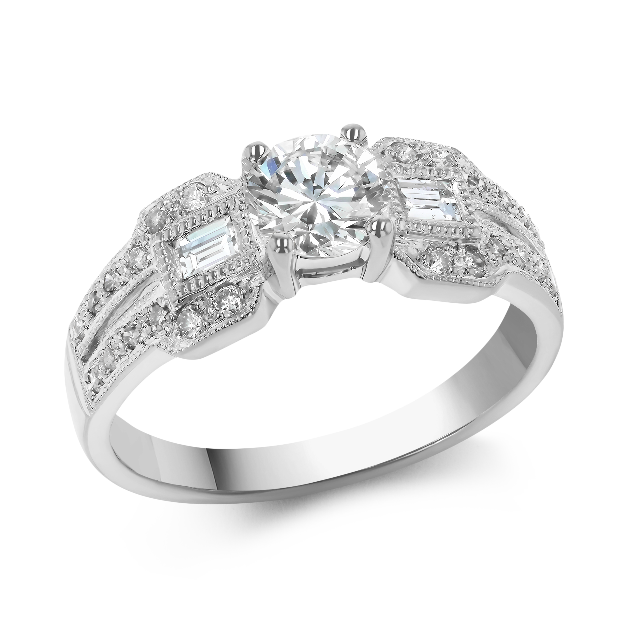 Art Deco 0.33ct Old European Cut Diamond Ring Old European Cut, Claw Set_1