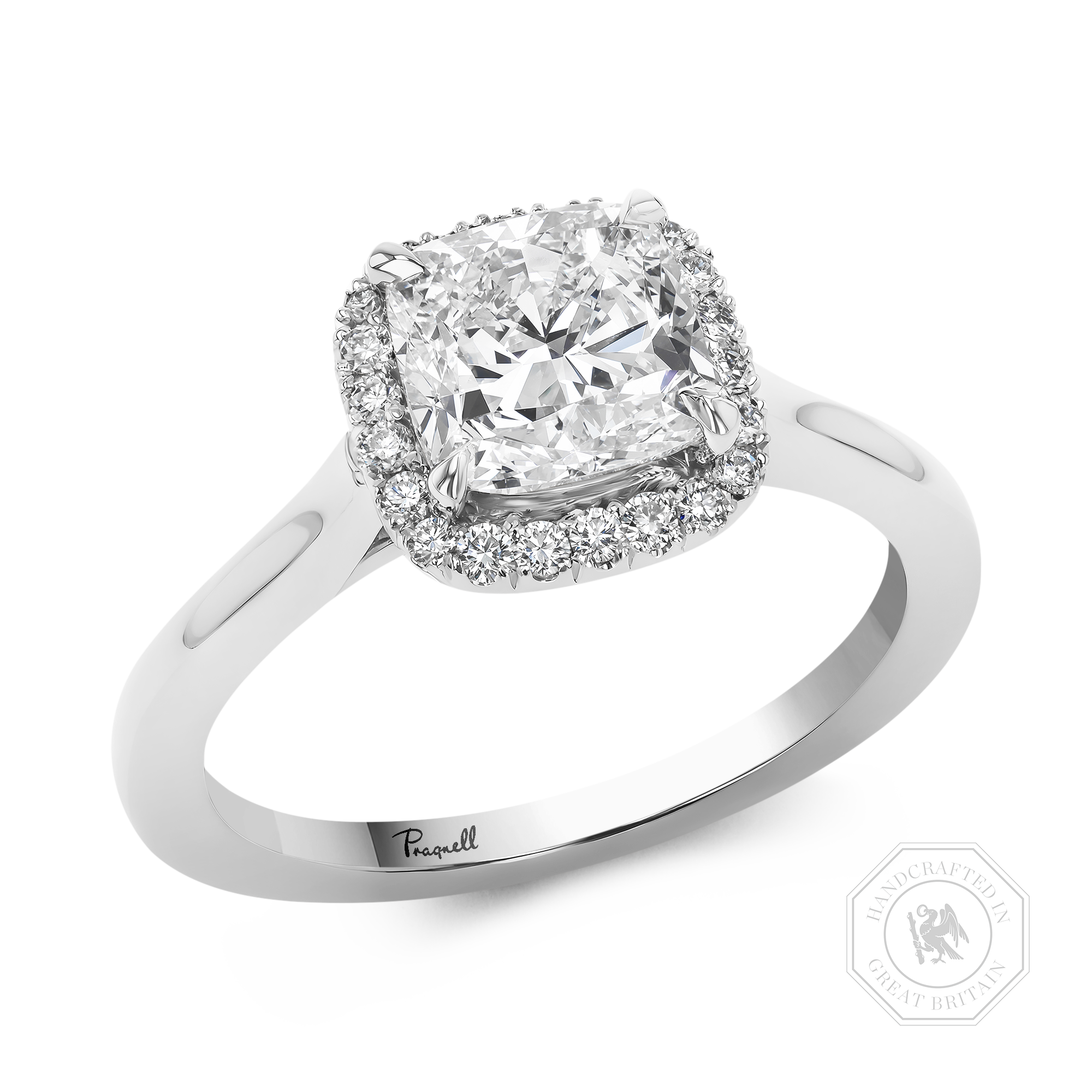 Celestial 1.80ct Cushion Cut Diamond Cluster Ring Brilliant cut, Claw set_1