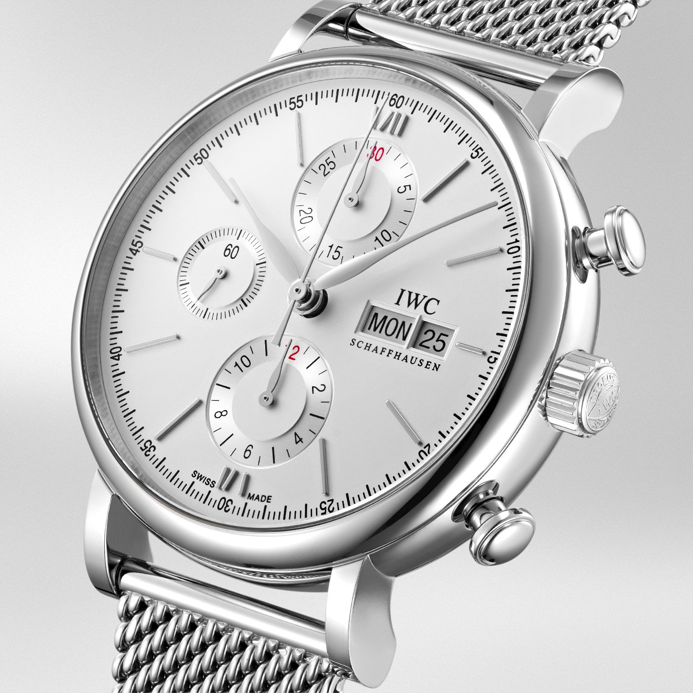 IWC Portofino Chronograph 42mm, Silver Dial, Baton Numerals_2