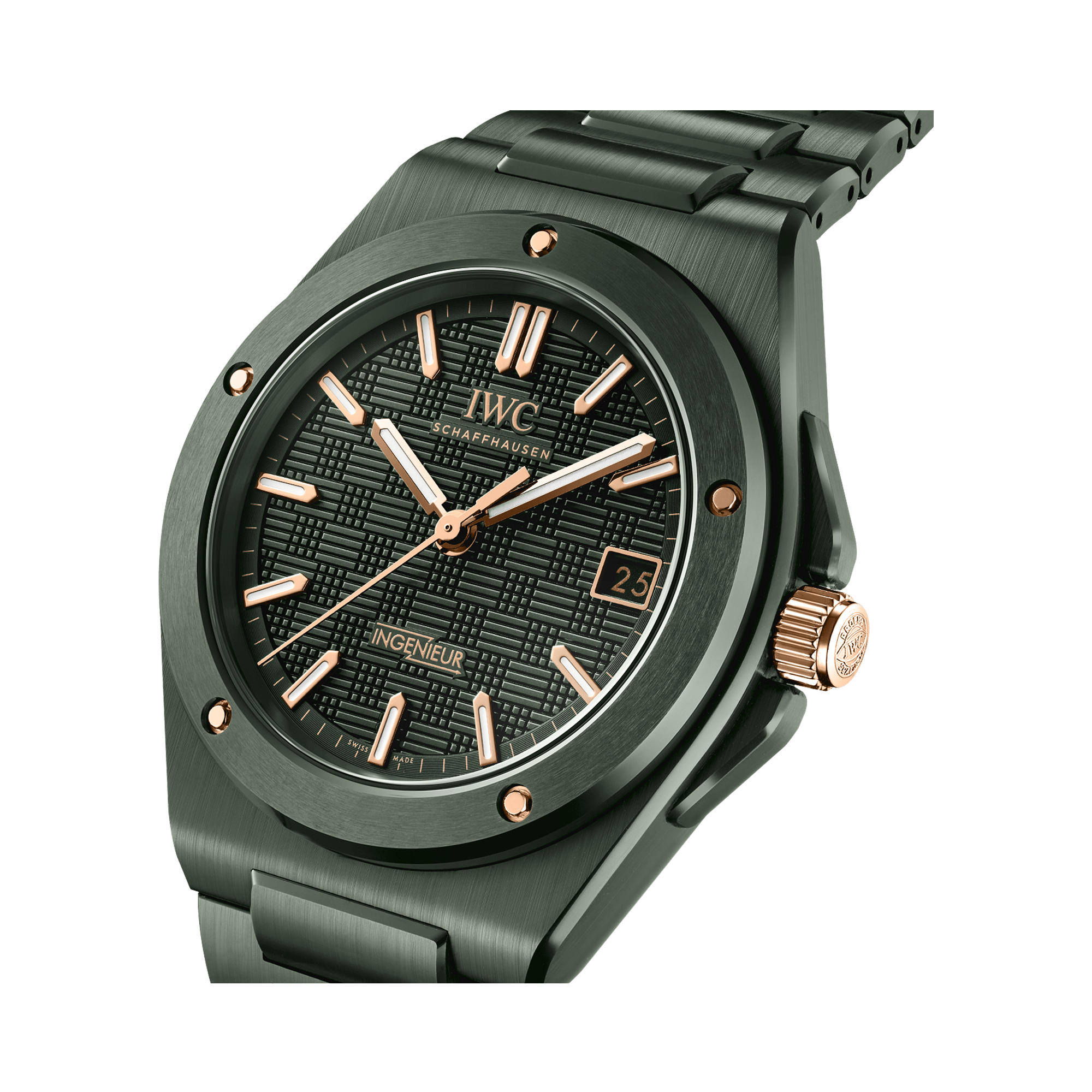 IWC Ingenieur 42mm, Green Dial, Arabic/Baton Numerals_3