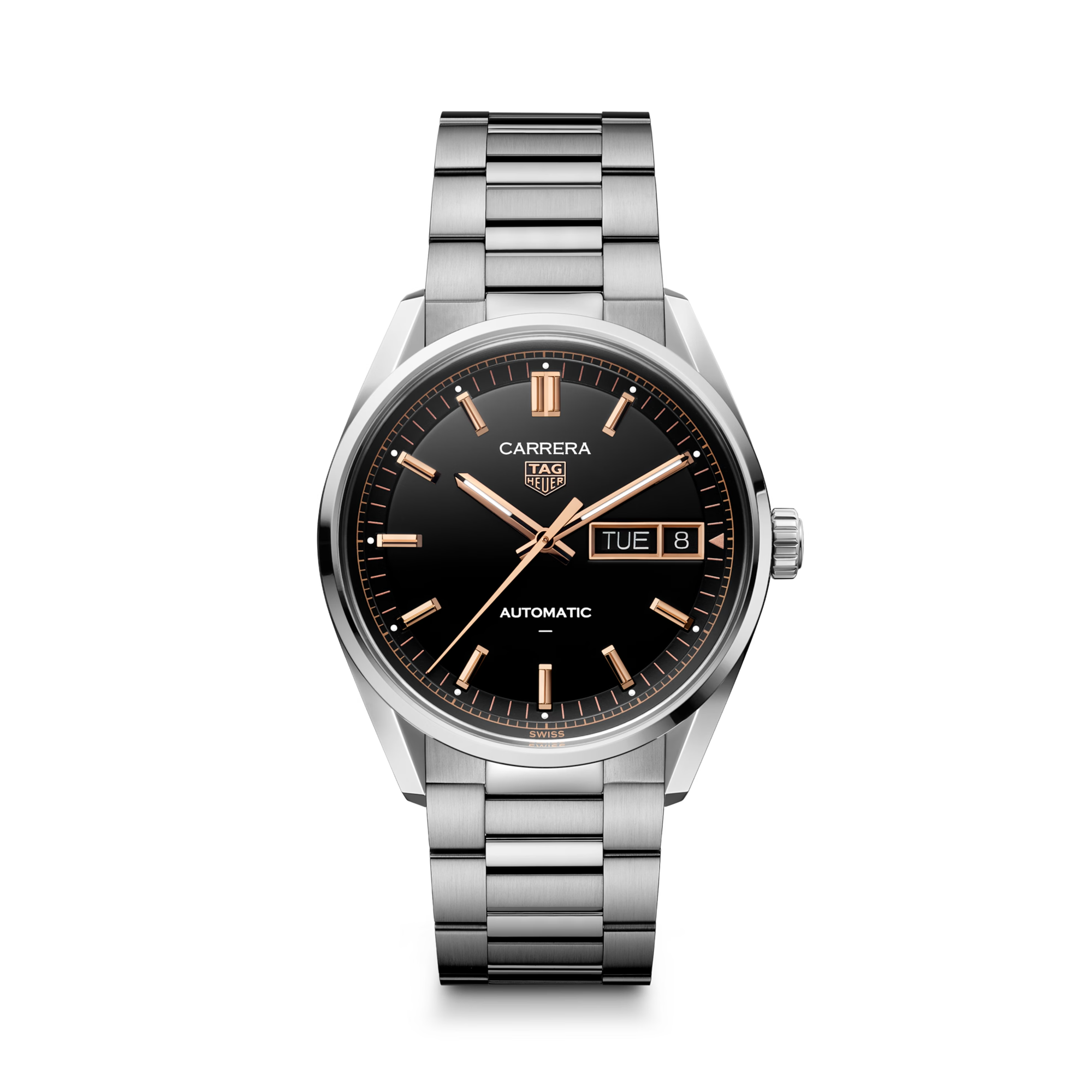 Carrera Day-Date 41mm, Black Dial, Baton Numerals_1