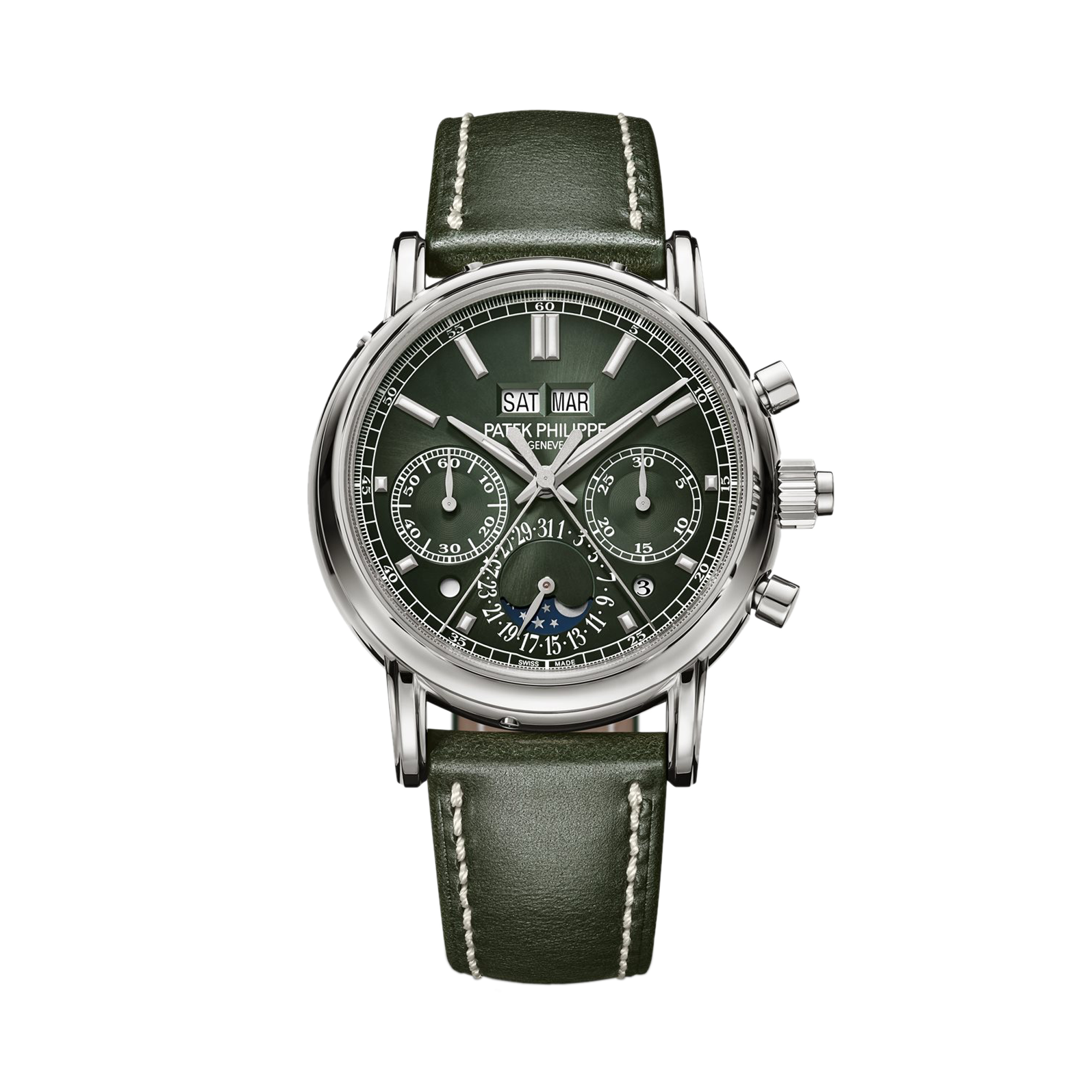 Patek Philippe Grand Complications 40mm, Olive Green Dial, Baton Numerals_1