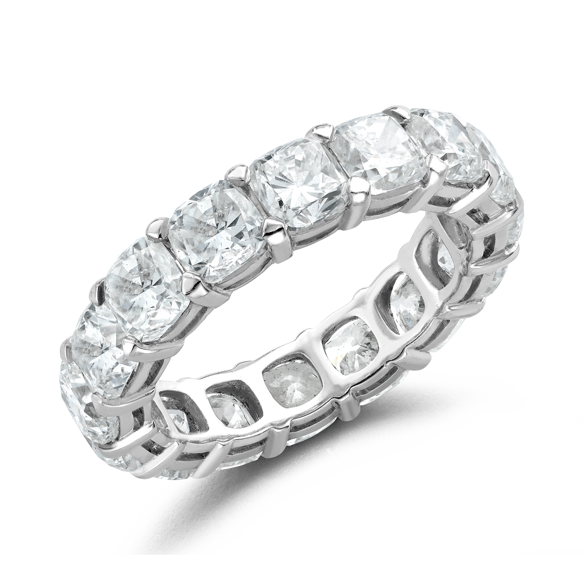 Cushion Cut Diamond Eternity Ring Cushion Cut, Eternity, Claw Set_1