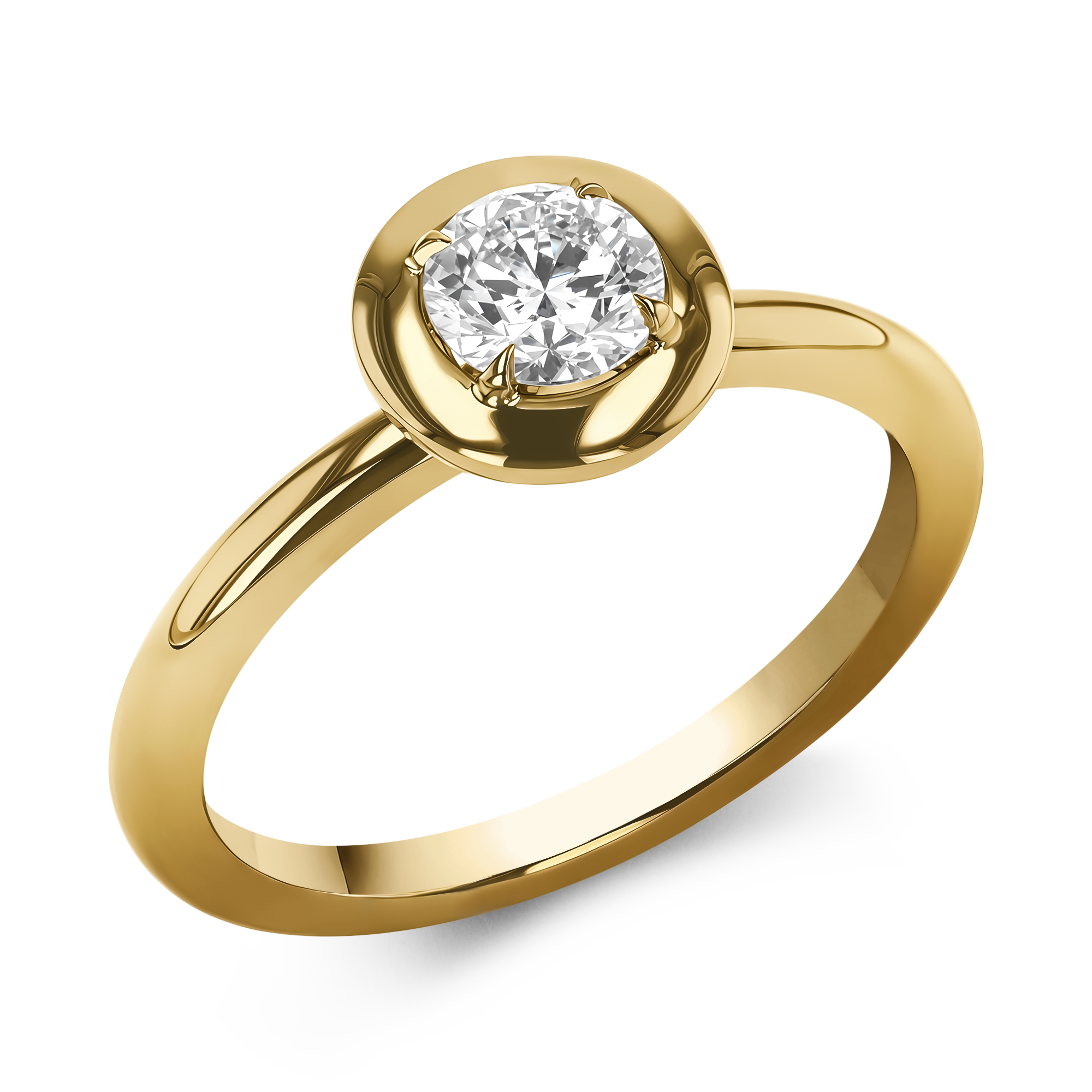 Skimming Stone 0.50ct Diamond Solitaire Ring Brilliant cut, Claw set_1