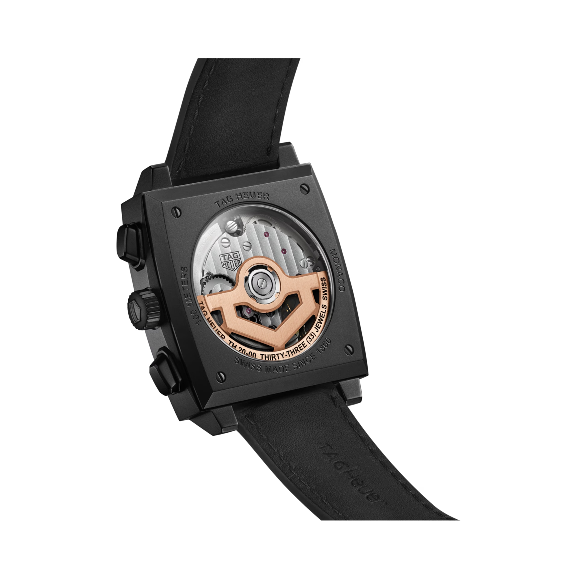 Tag Heuer Monaco Chronograph 39mm, Black Dial, Baton Numerals_2