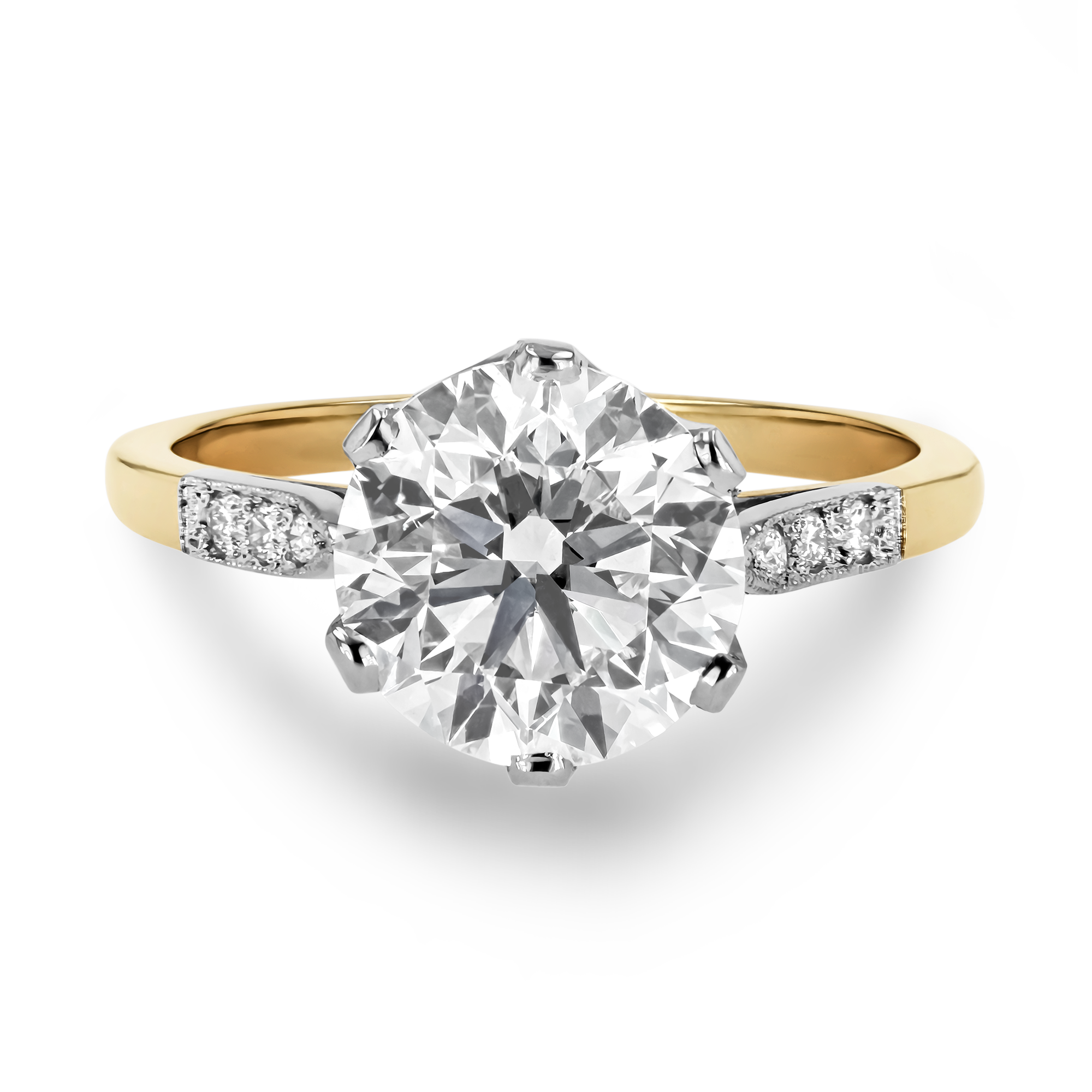 Brilliant Cut 3.01ct Diamond Solitaire Ring Brilliant cut, Claw set_2