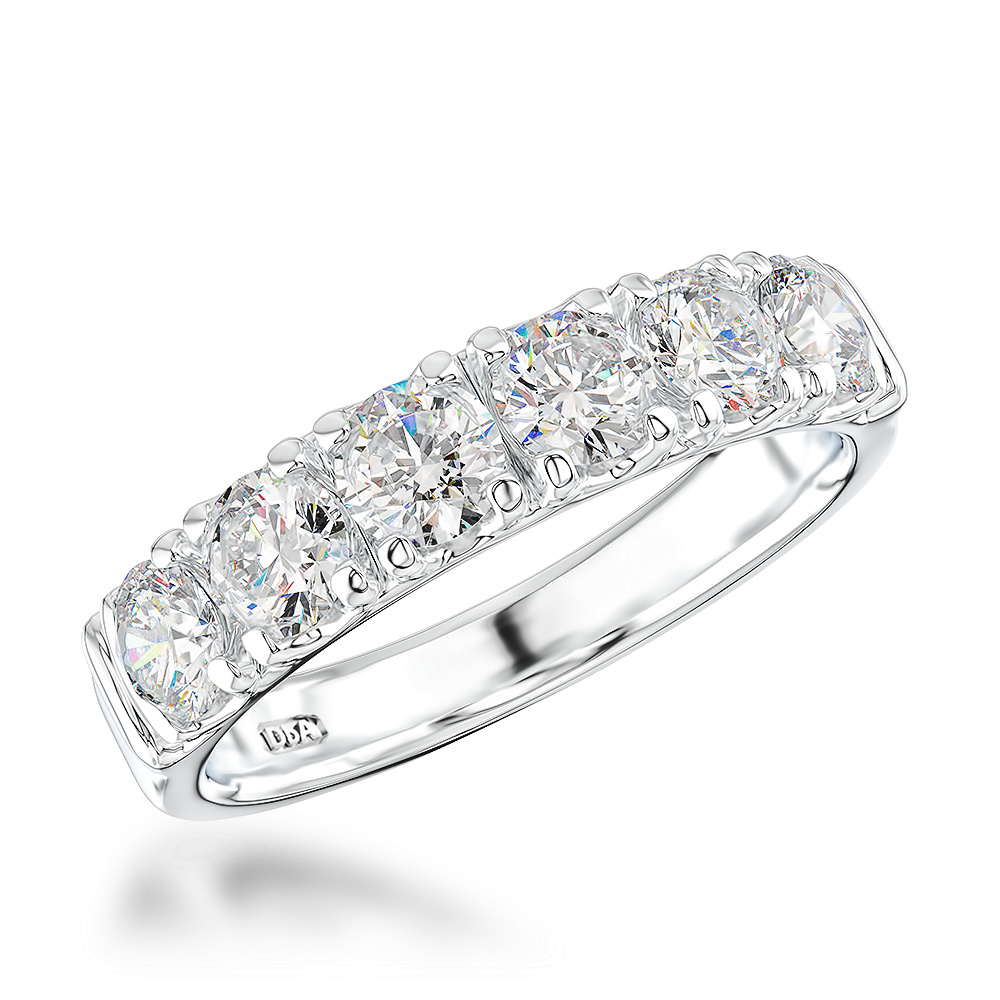 Brilliant Cut Diamond Half Eternity Ring Brilliant Cut, Half Eternity, Claw Set_1