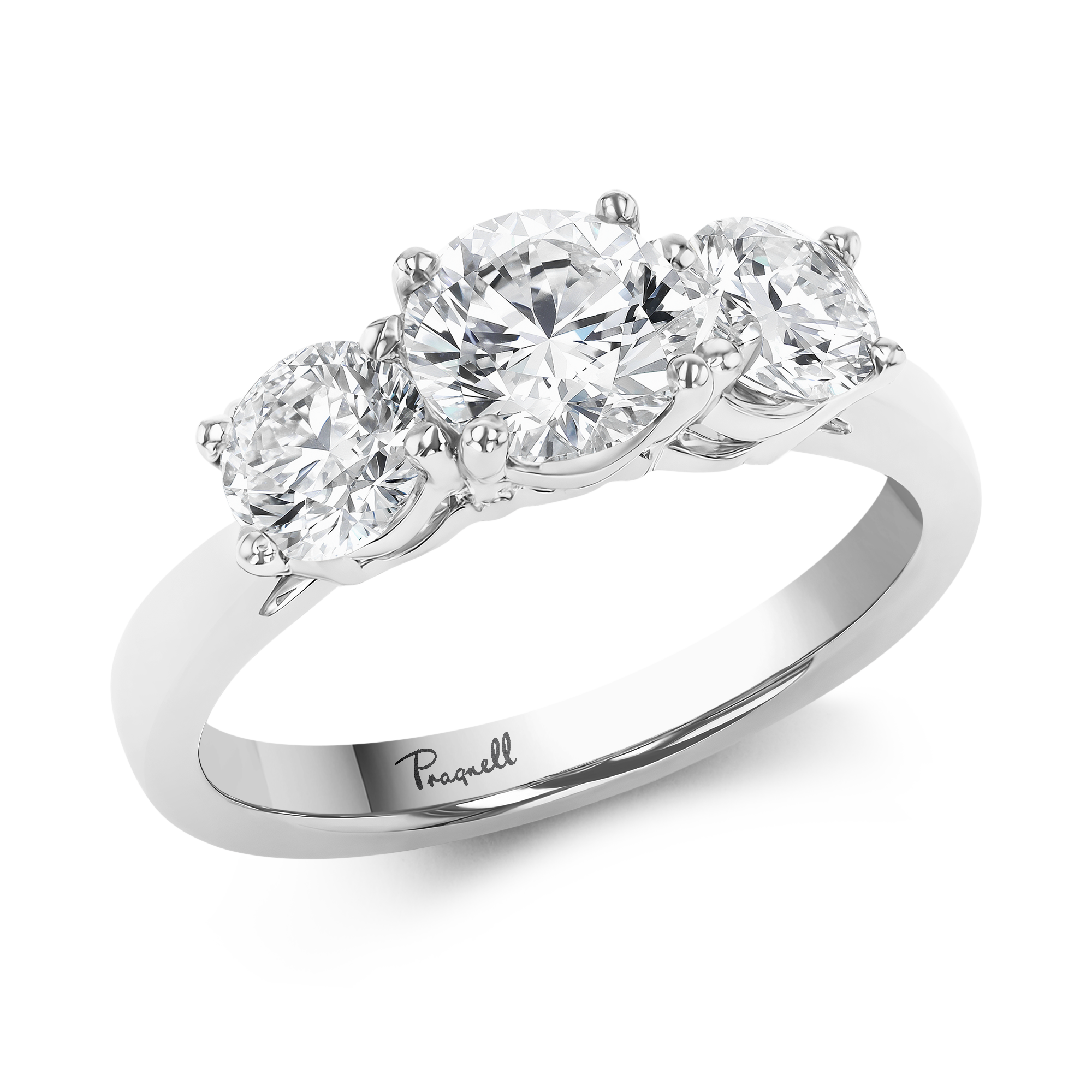 Trilogy 0.60ct Diamond Three Stone Ring Brilliant cut, Claw set_1
