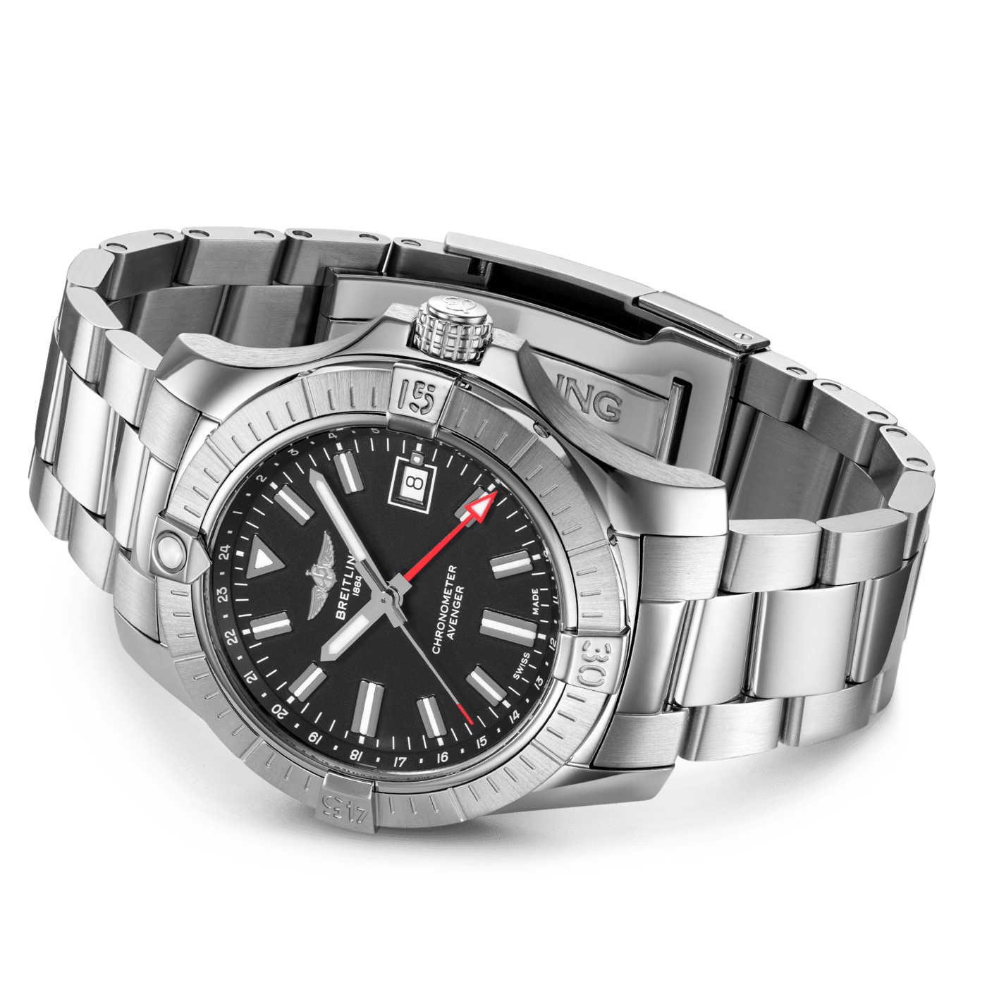 Breitling Avenger Automatic GMT 43 43mm, Black Dial, Baton Numerals_3