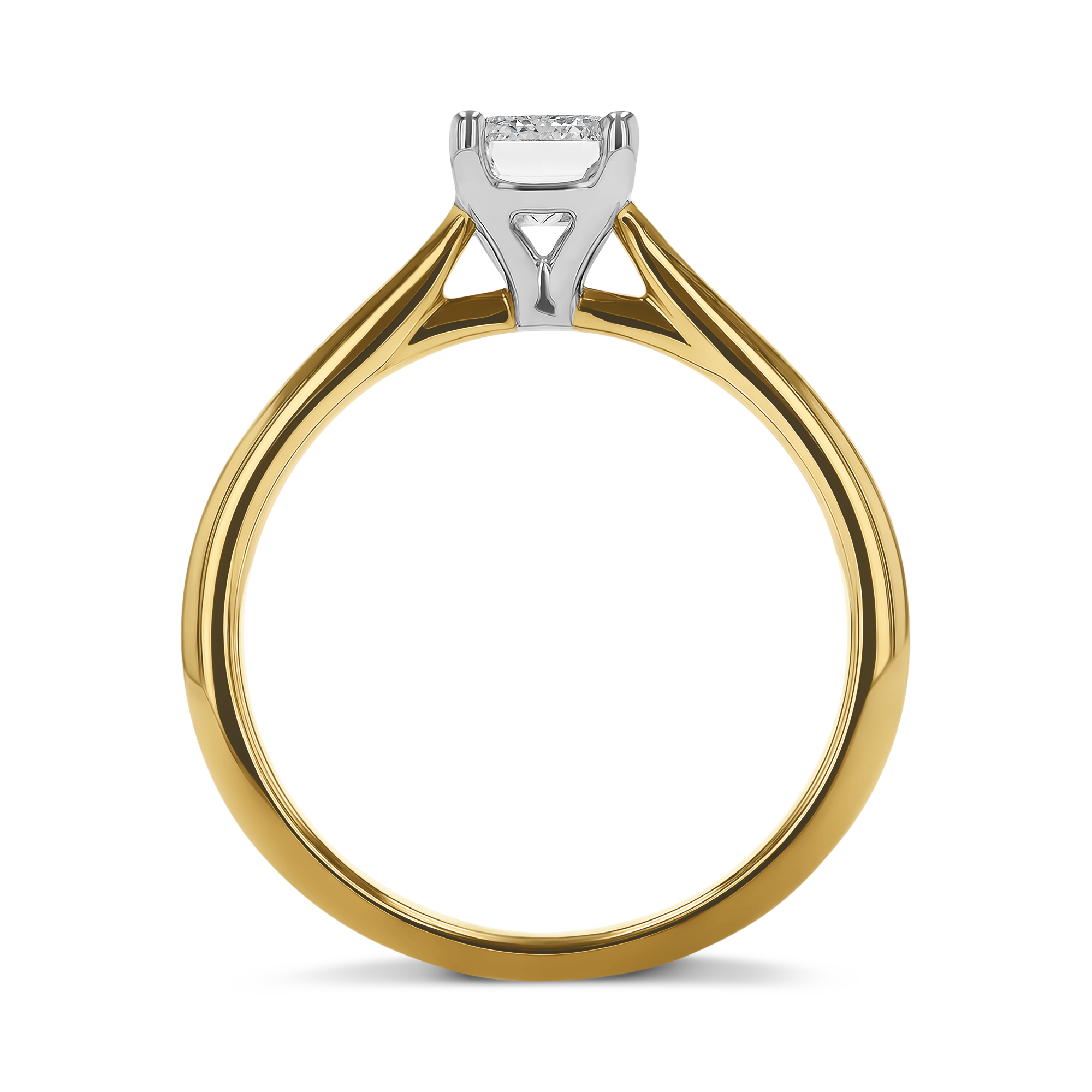 Gaia 0.71ct Emerald Cut Diamond Ring Emerald Cut, Claw Set_3
