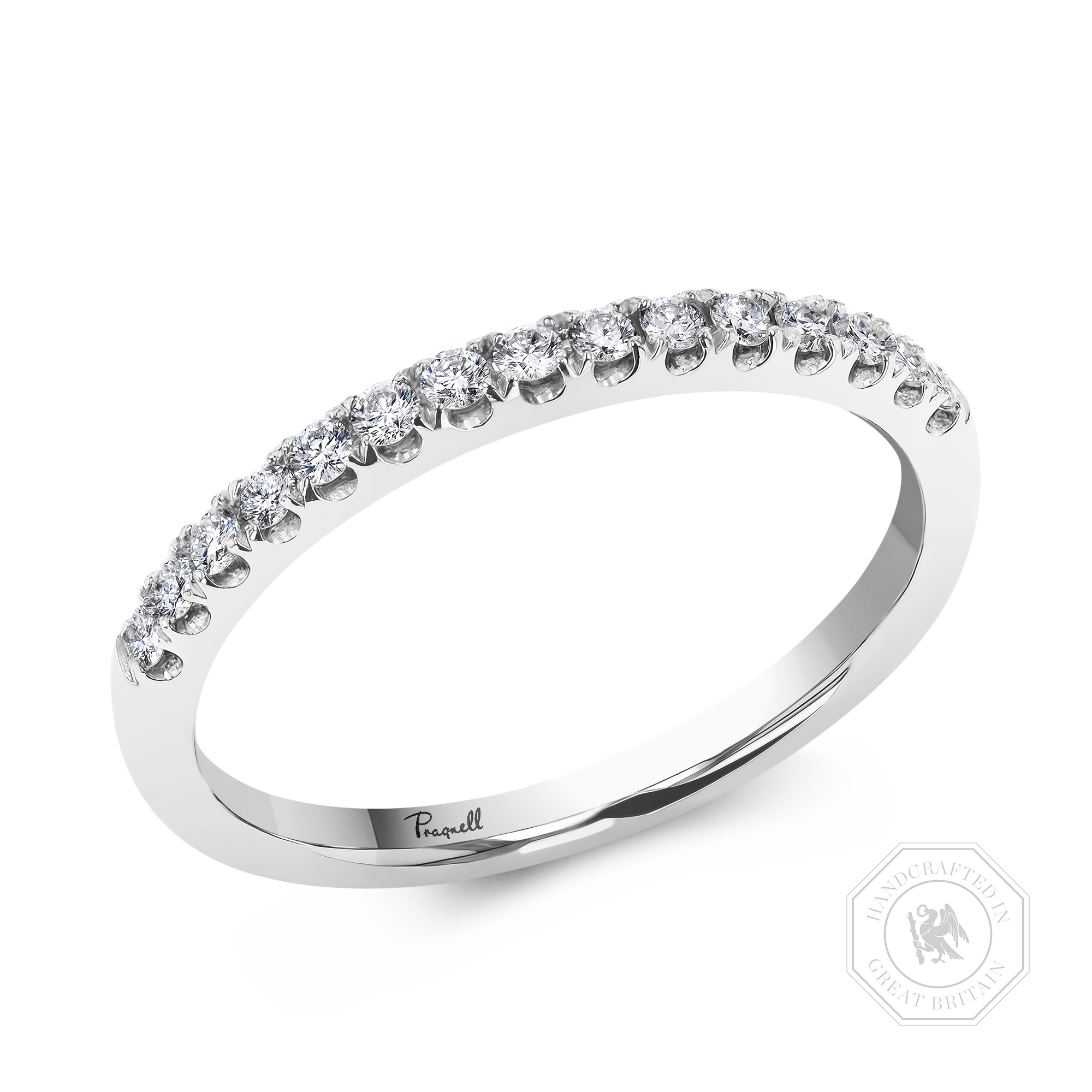 Celestial 0.22ct Diamond Half Eternity Ring Brilliant Cut, Micro Pavé Set_1