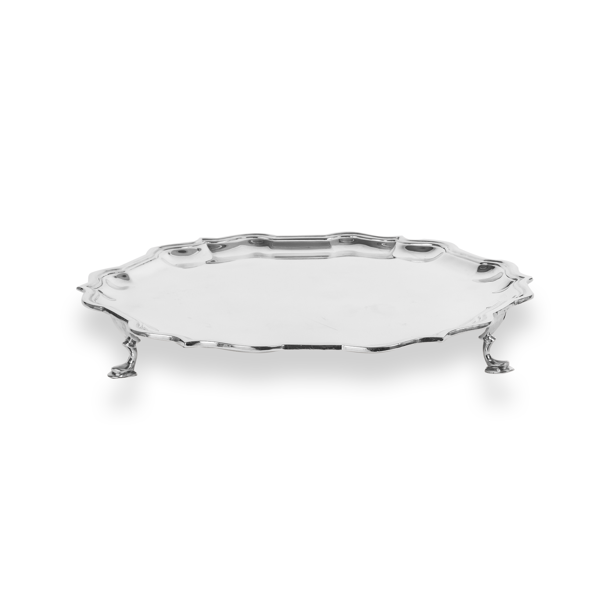 Antique Silver Salver Hallmarked Sheffield_1