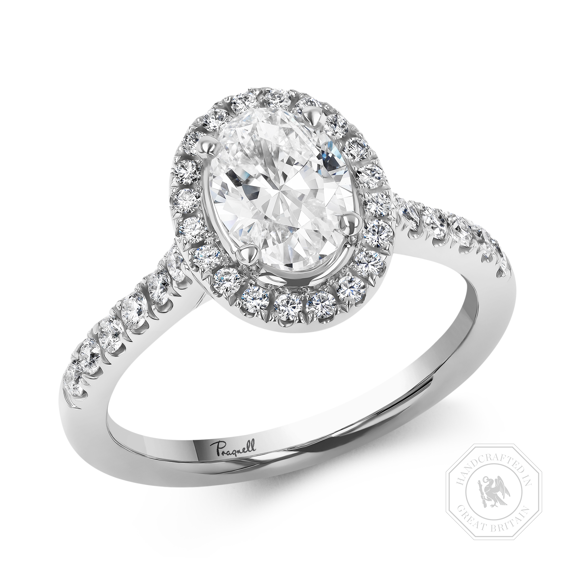 Celestial 0.30ct Oval Cut Diamond Cluster Ring Oval Cut, Claw Set_1