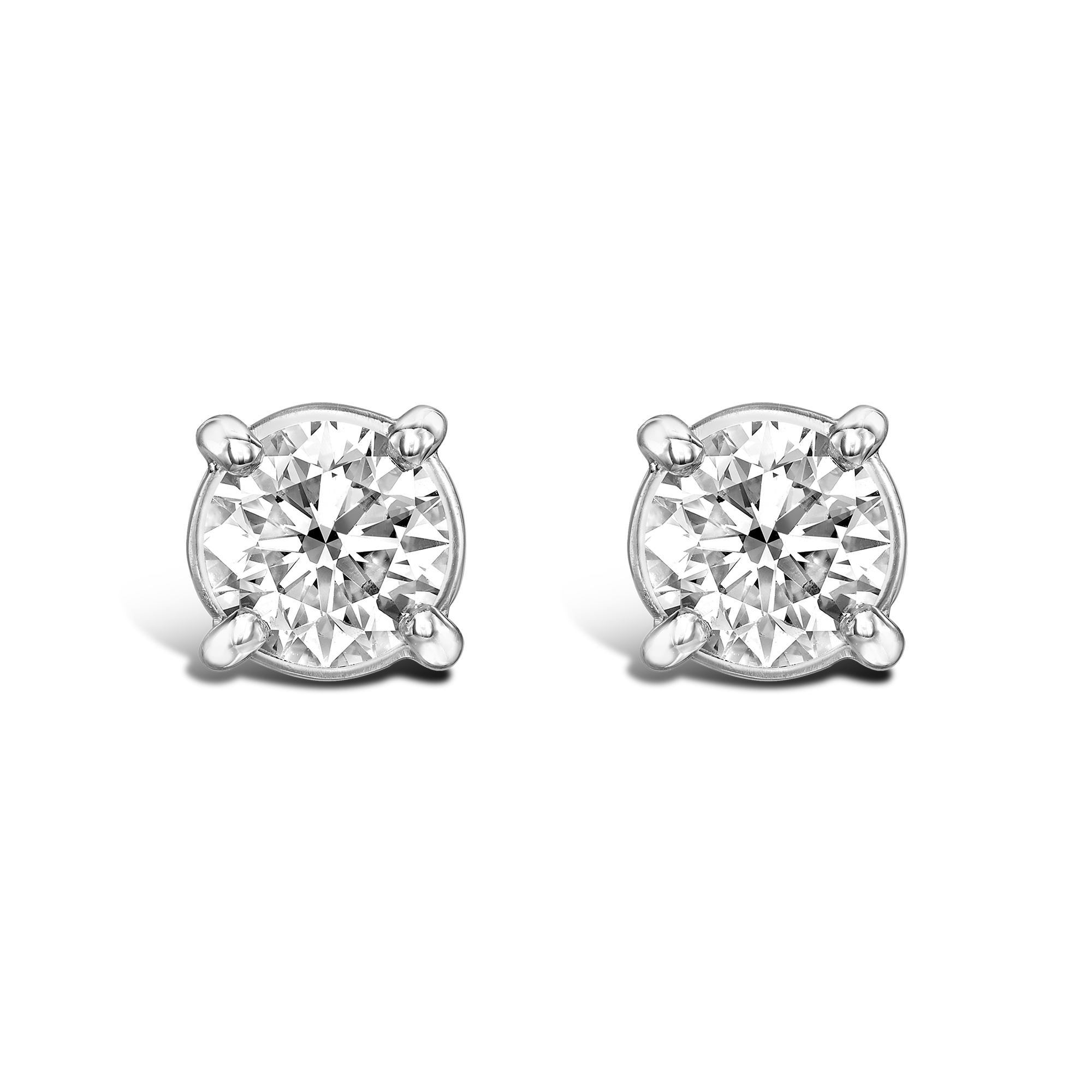 Brilliant Cut Diamond Stud Earrings Brilliant Cut, Four Claw Set_1