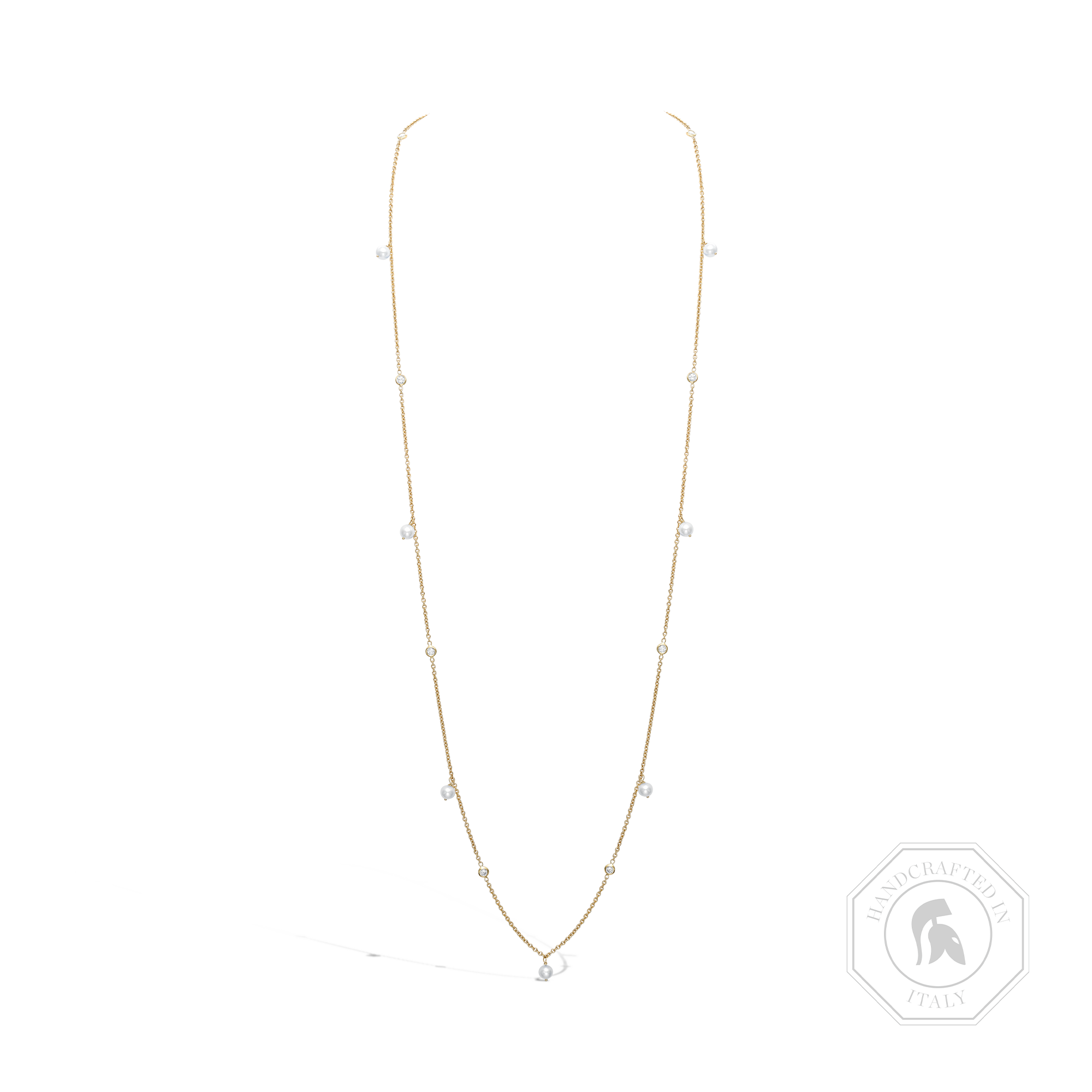 Sundance Freshwater Pearl and Diamond Long Necklace Brilliant Cut, Spectacle Set_1