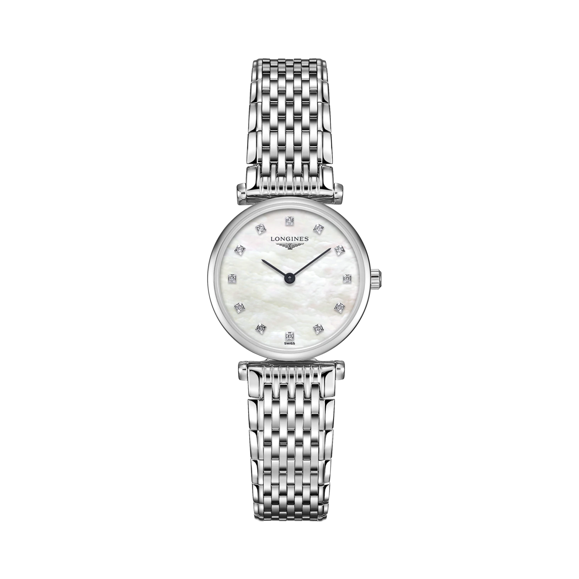 La Grande Classique de Longines 24mm, Mother of Peal Dial, Diamond Numerals_1