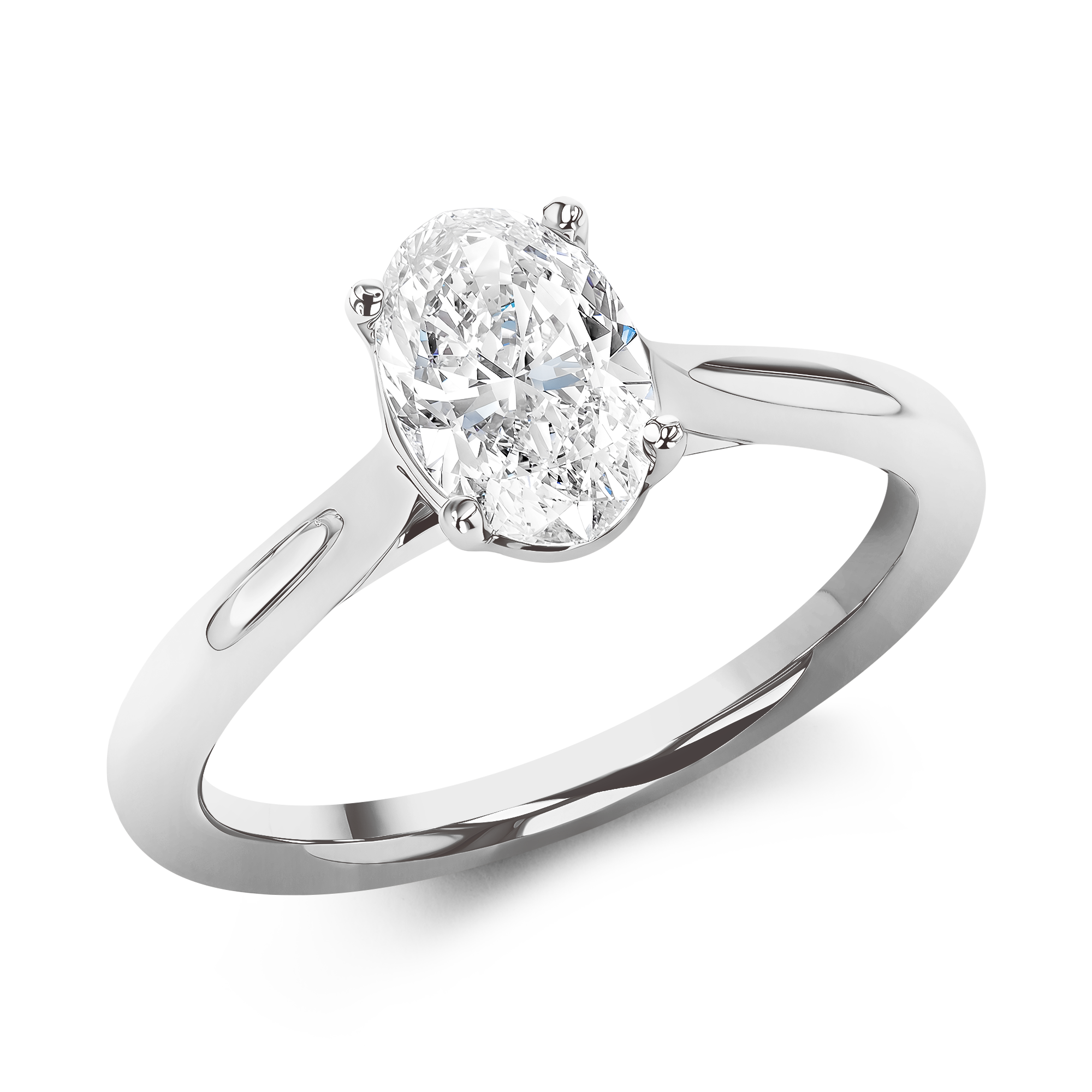 Gaia 1.02ct Diamond Solitaire Ring Oval Cut, Claw Set_1