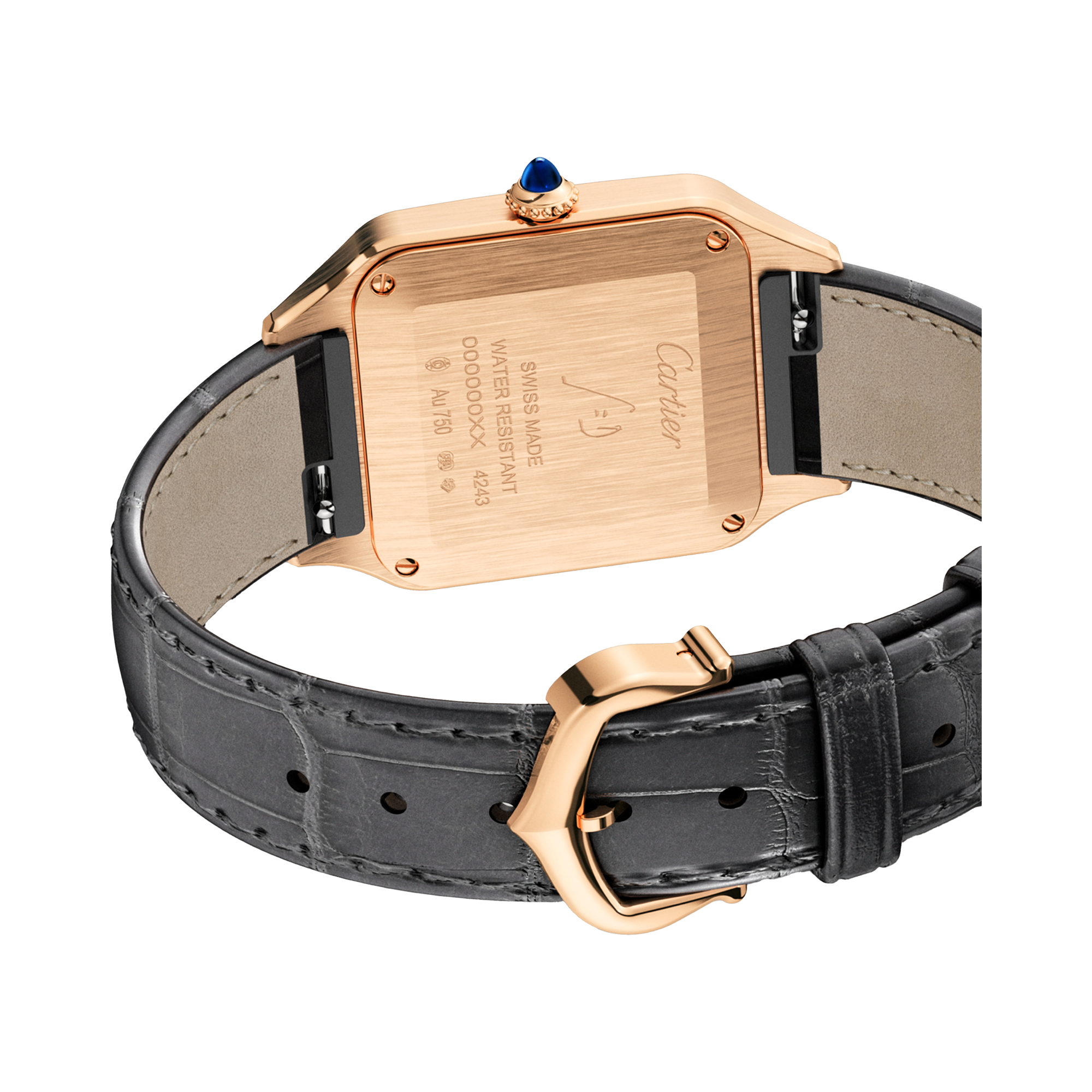 Cartier Santos de Cartier 27.5mm, Silver Dial, Roman Numerals_3