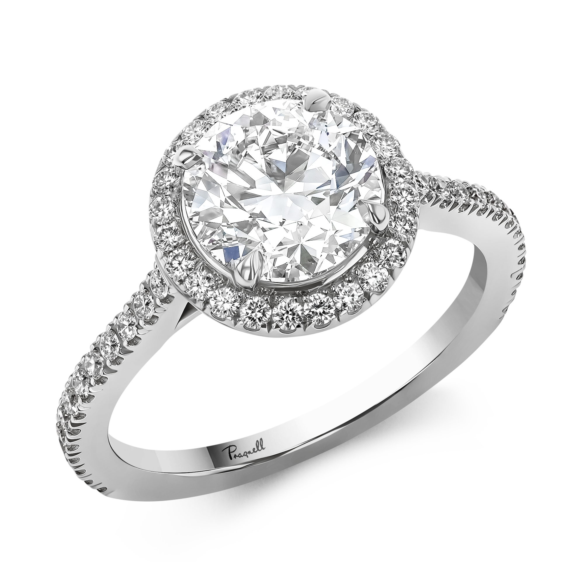 Celestial Brilliant Cut 2.08ct Type IIA Diamond Cluster Ring Brilliant cut, Claw set_1