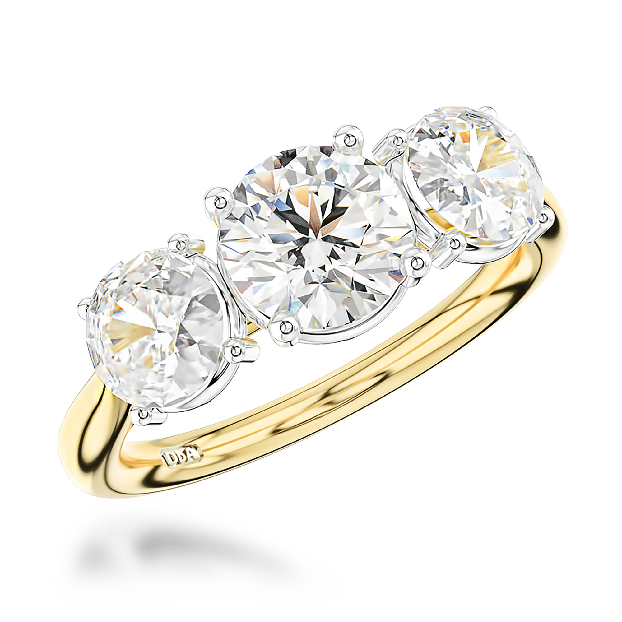 1.00CT Diamond Three-Stone Ring Brilliant Cut, Three-Stone_1