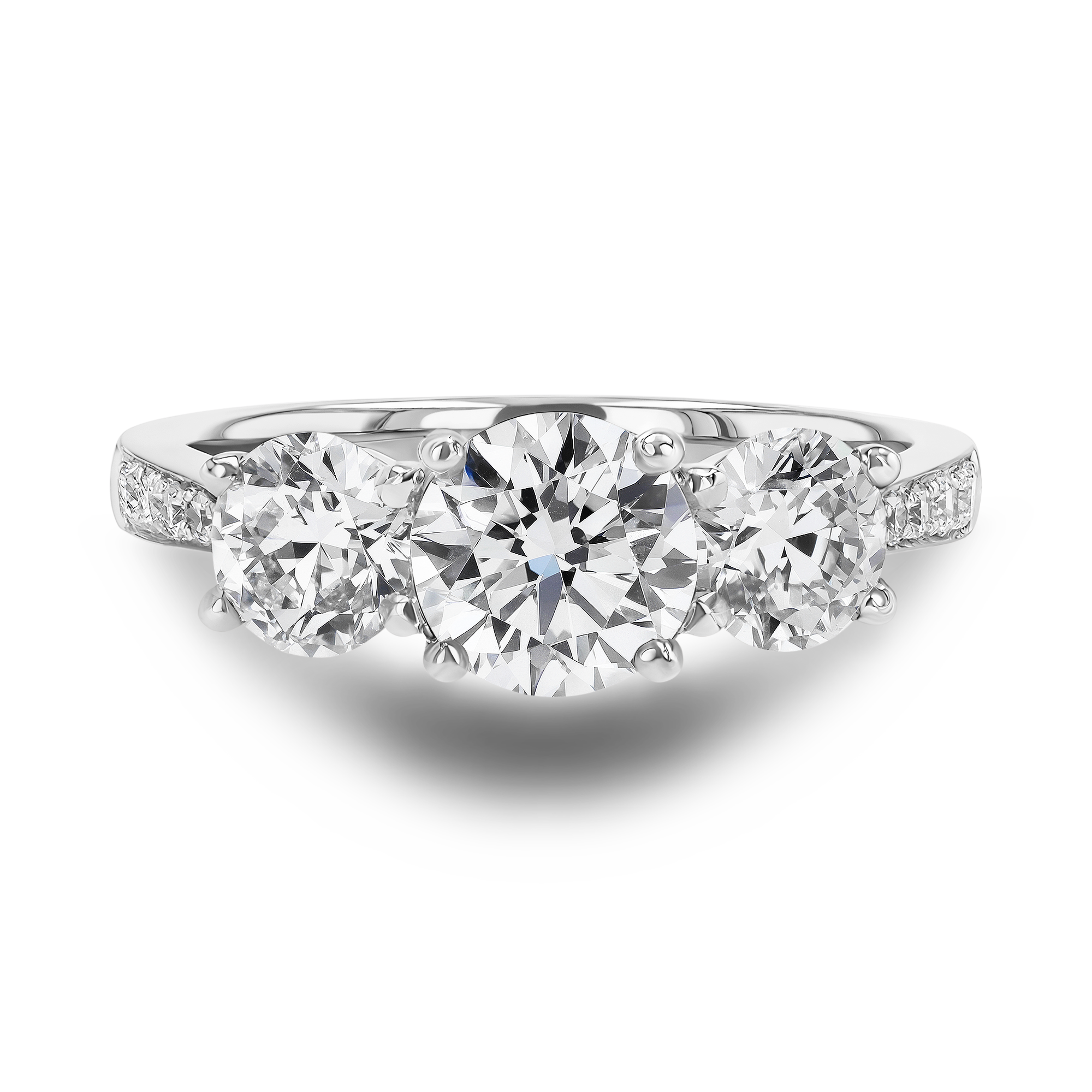 Duchess 2.00ct Diamond Three Stone Ring Brilliant cut, Claw set_2