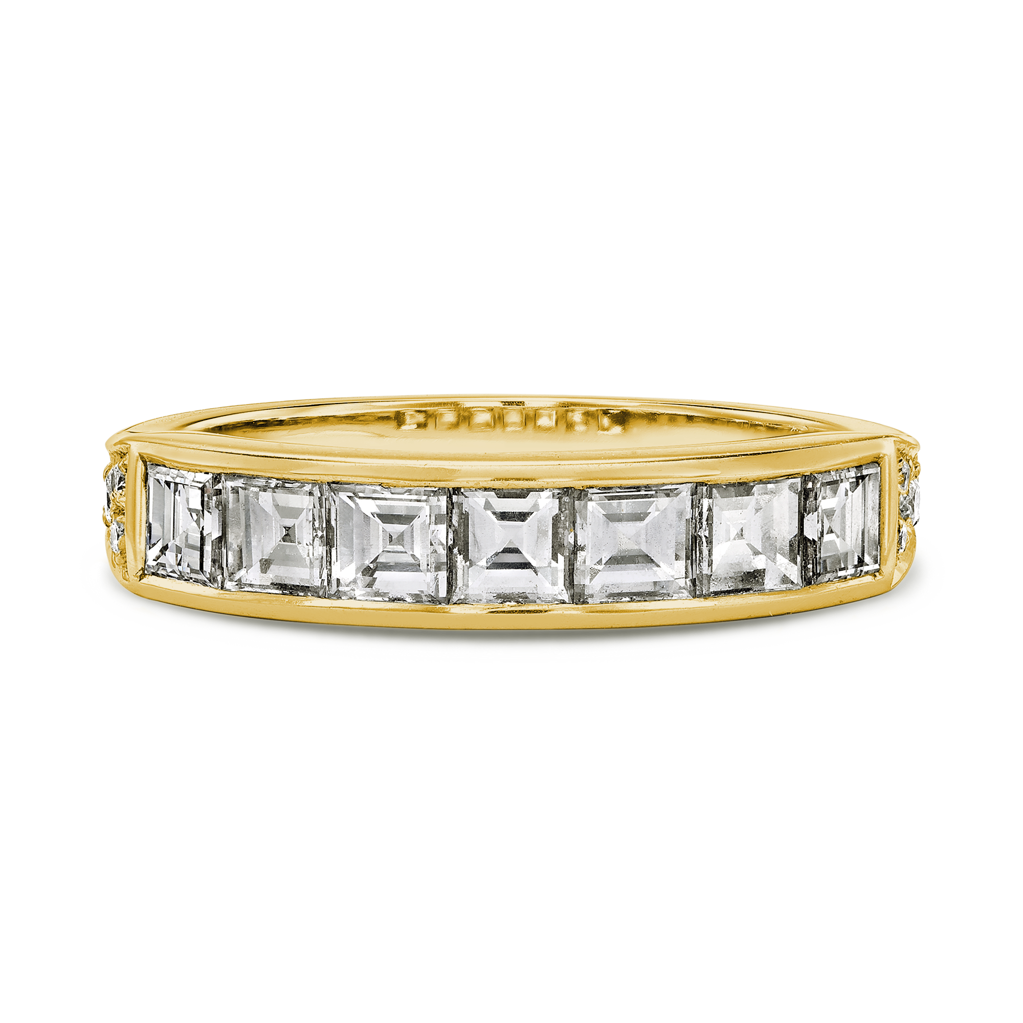 Antrobus 1.15ct Diamond Half Eternity Ring Carré Cut, Rubover Set_2