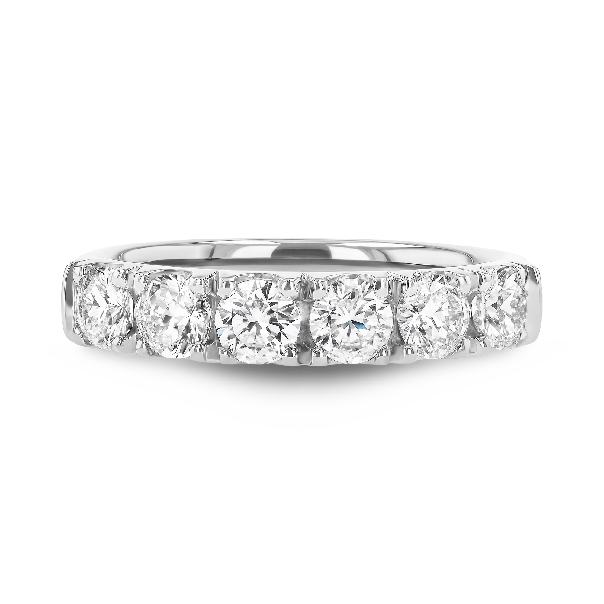 Brilliant Cut Diamond Half Eternity Ring Brilliant Cut, Half Eternity, Claw Set_2