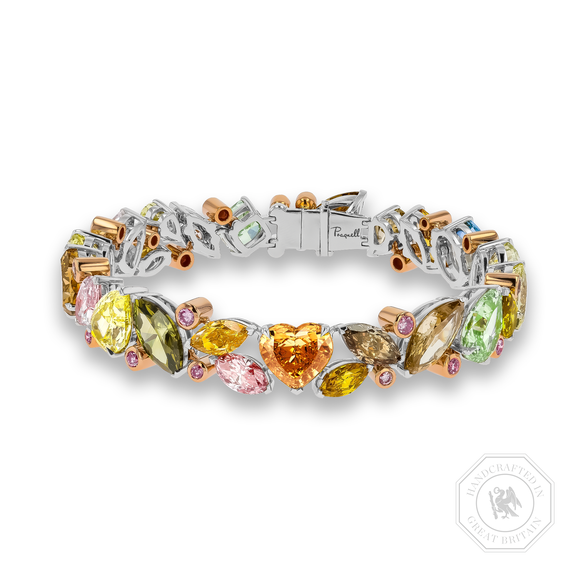 Masterpiece Fancy Coloured Diamond Bracelet Multi Cut, Claw Set_1