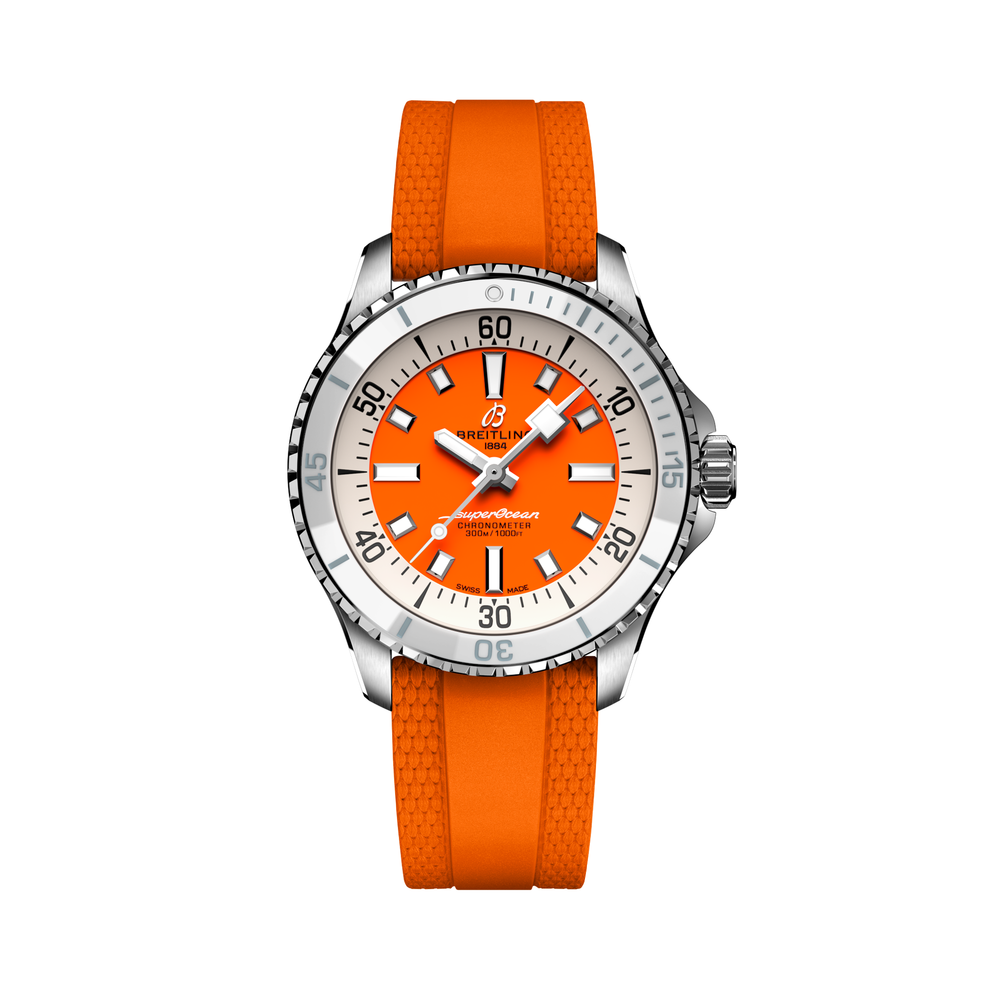 Breitling Superocean Automatic 36 36mm, Orange Dial, Arabic & Baton Numerals_1