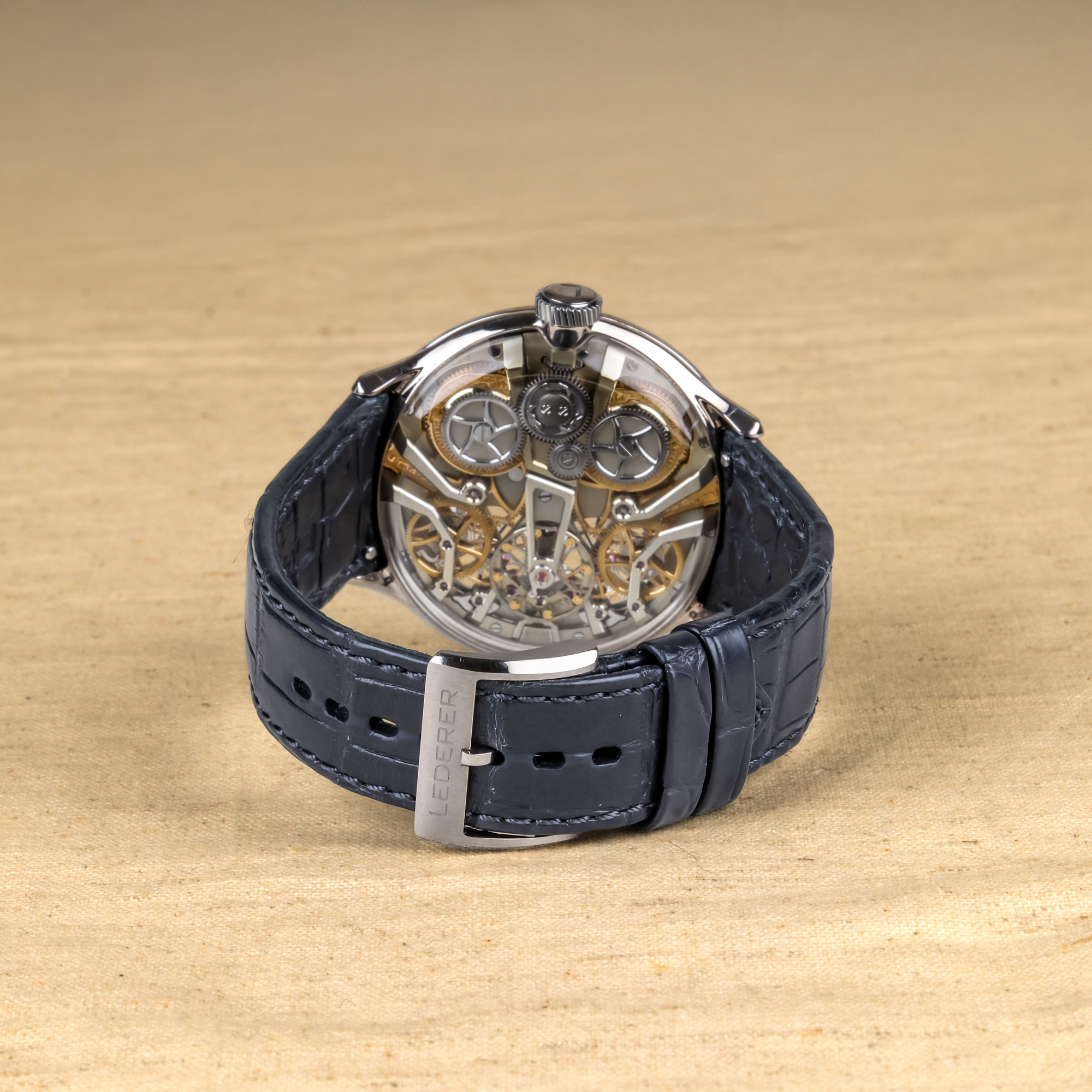 Lederer Pre-owned Central Impulse Chronometer 44mm, Rhodium Dial, Baton Numerals_6