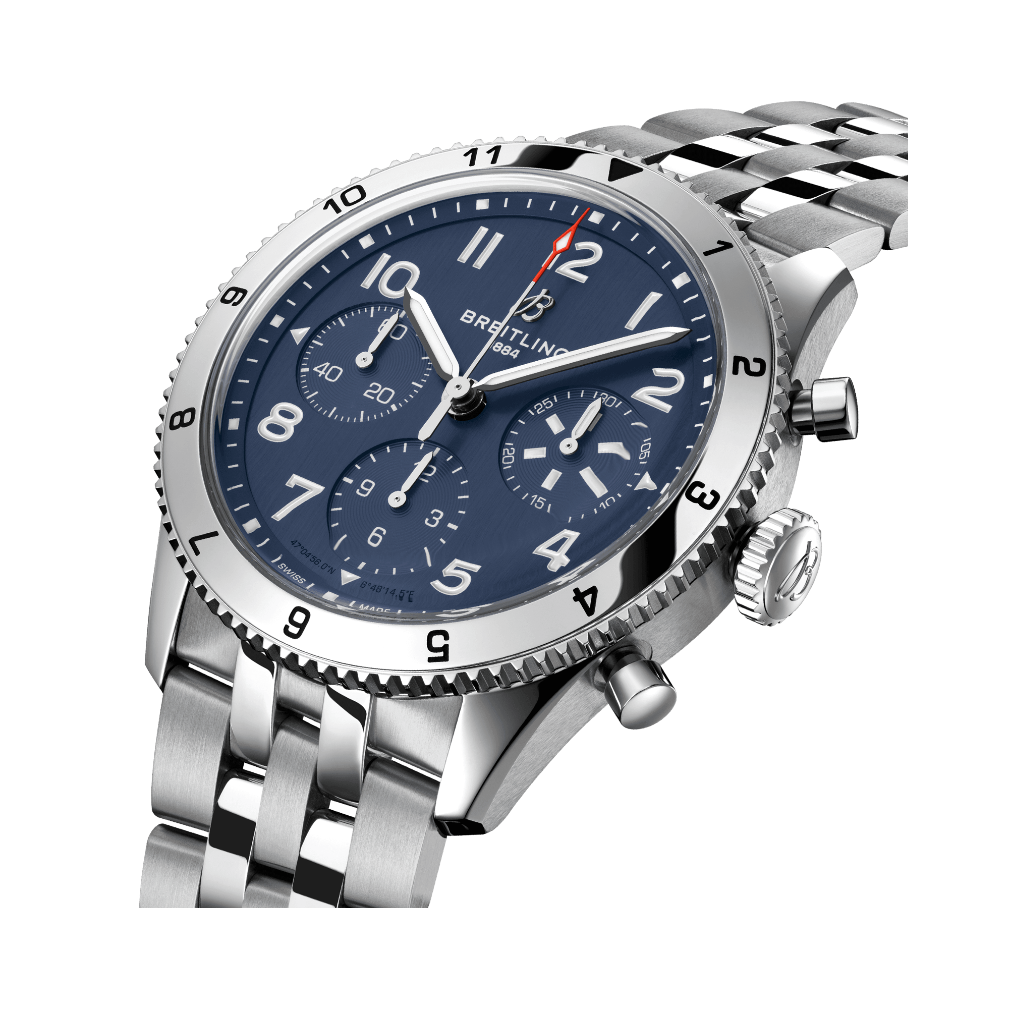 Breitling Classic AVI Chronograph 42 Tribute to Vought F4U Corsair 42mm, Blue Dial, Arabic Numerals_3