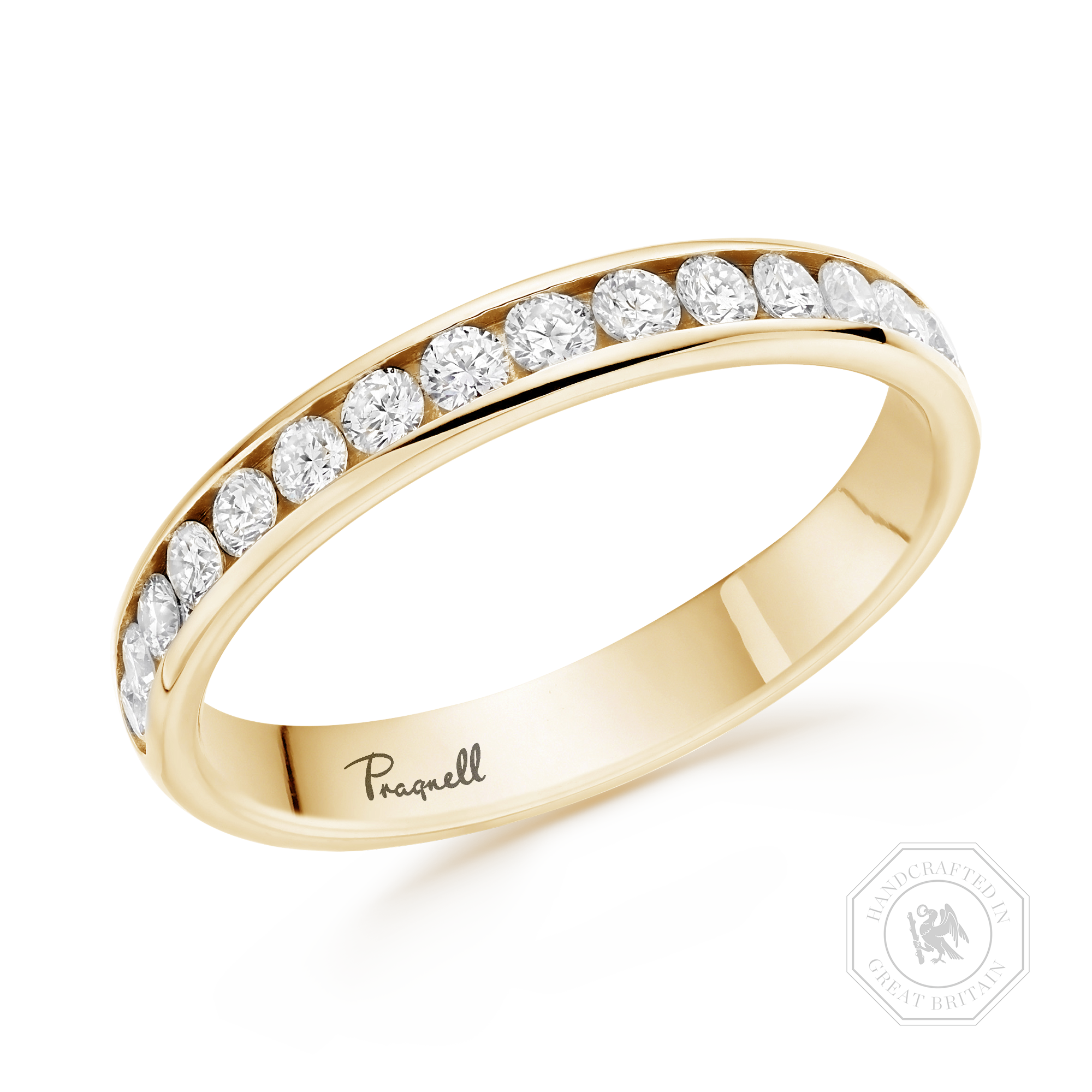 Brilliant Cut Diamond Half Eternity Ring Brilliant Cut, Half Eternity, Channel Set_1