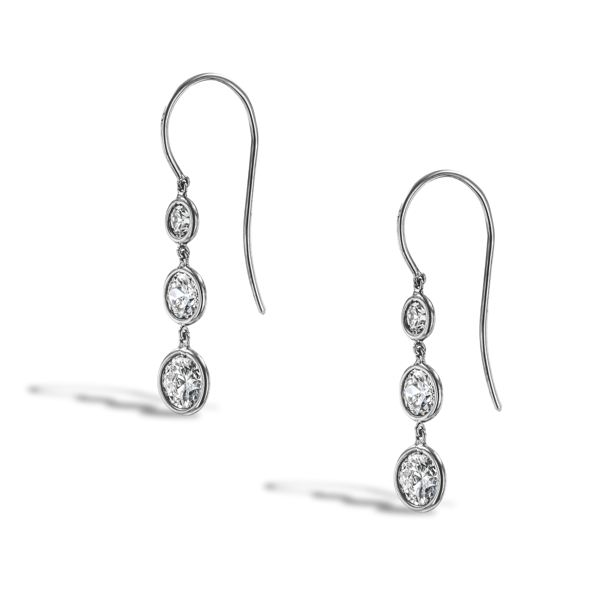 Brilliant Cut 0.49ct Diamond Drop Earrings Brilliant Cut, Spectacle Set_2