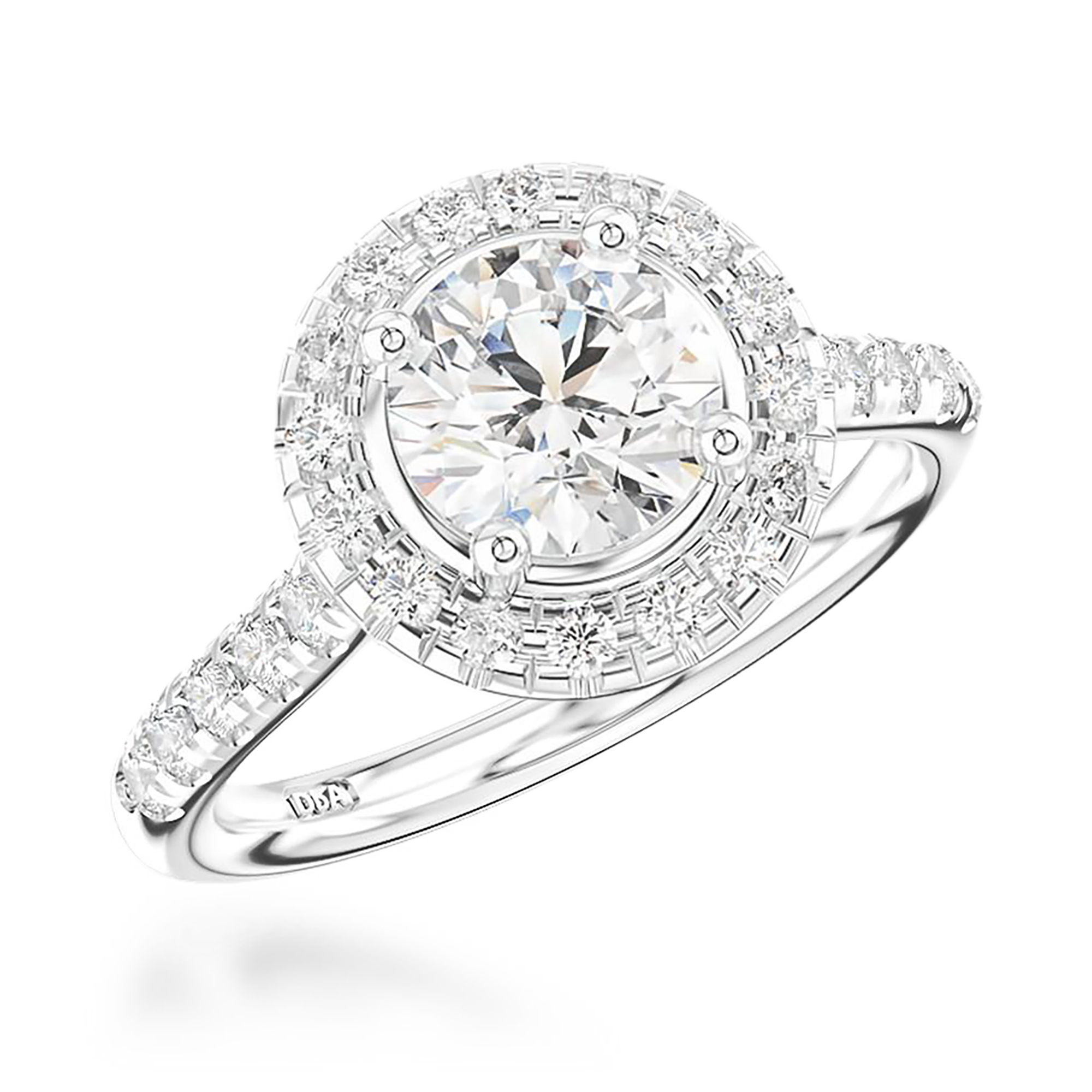 1.01CT Diamond Cluster Ring Brilliant Cut, Cluster, Brilliant Shoulders_1