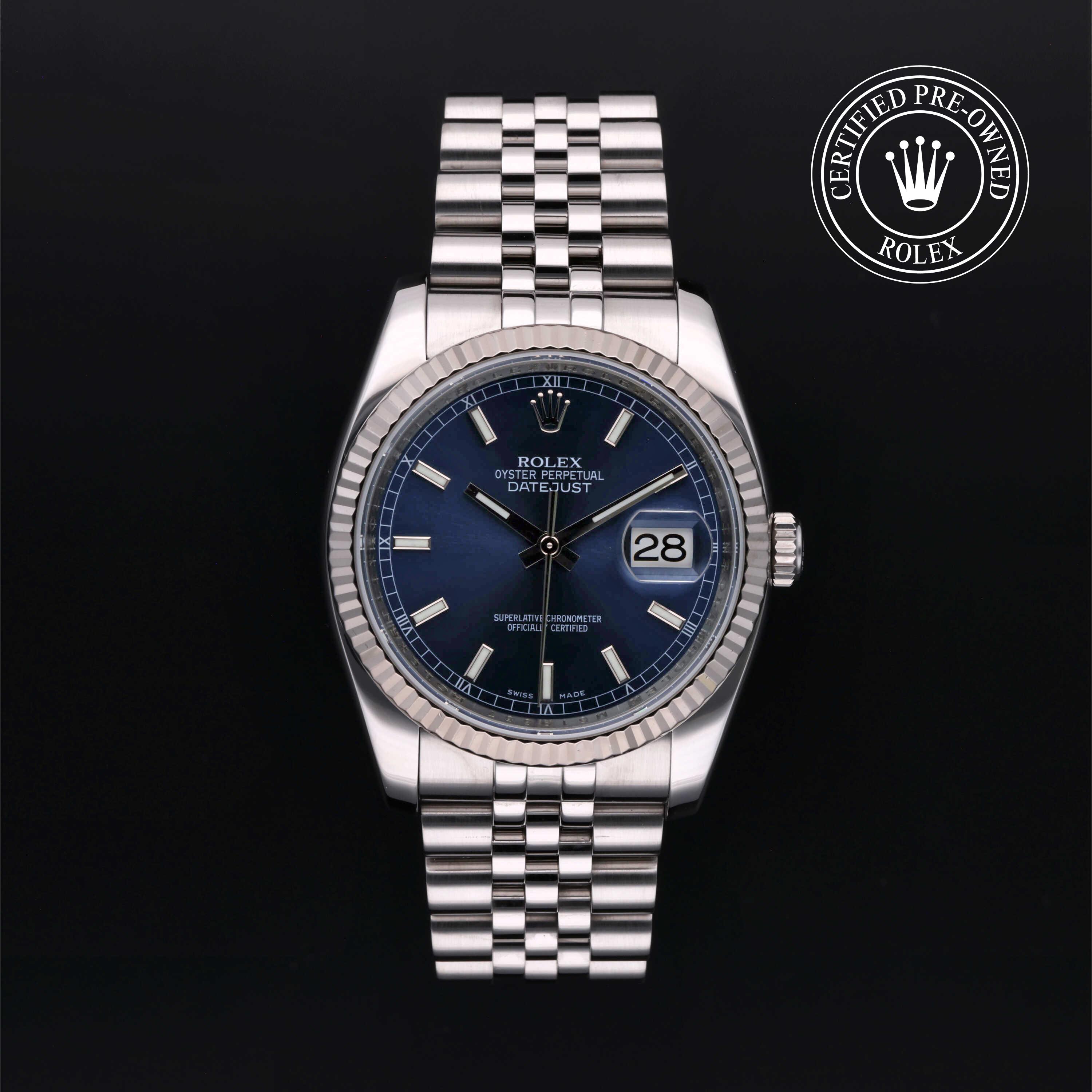 Rolex Datejust 36 2008, 36mm, Oystersteel and White Gold