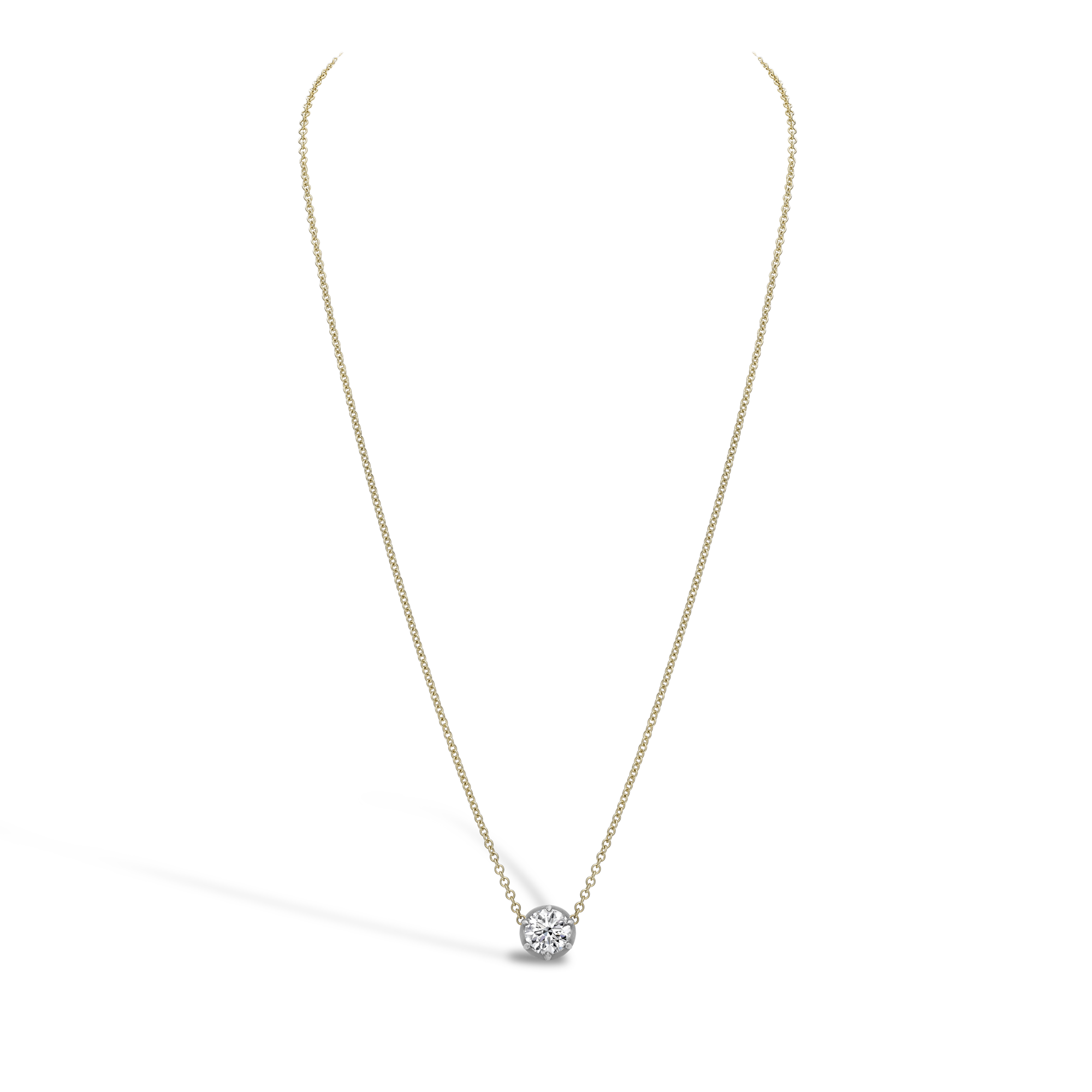 Georgian Setting Diamond Solitaire Pendant Brilliant cut, Claw set_2