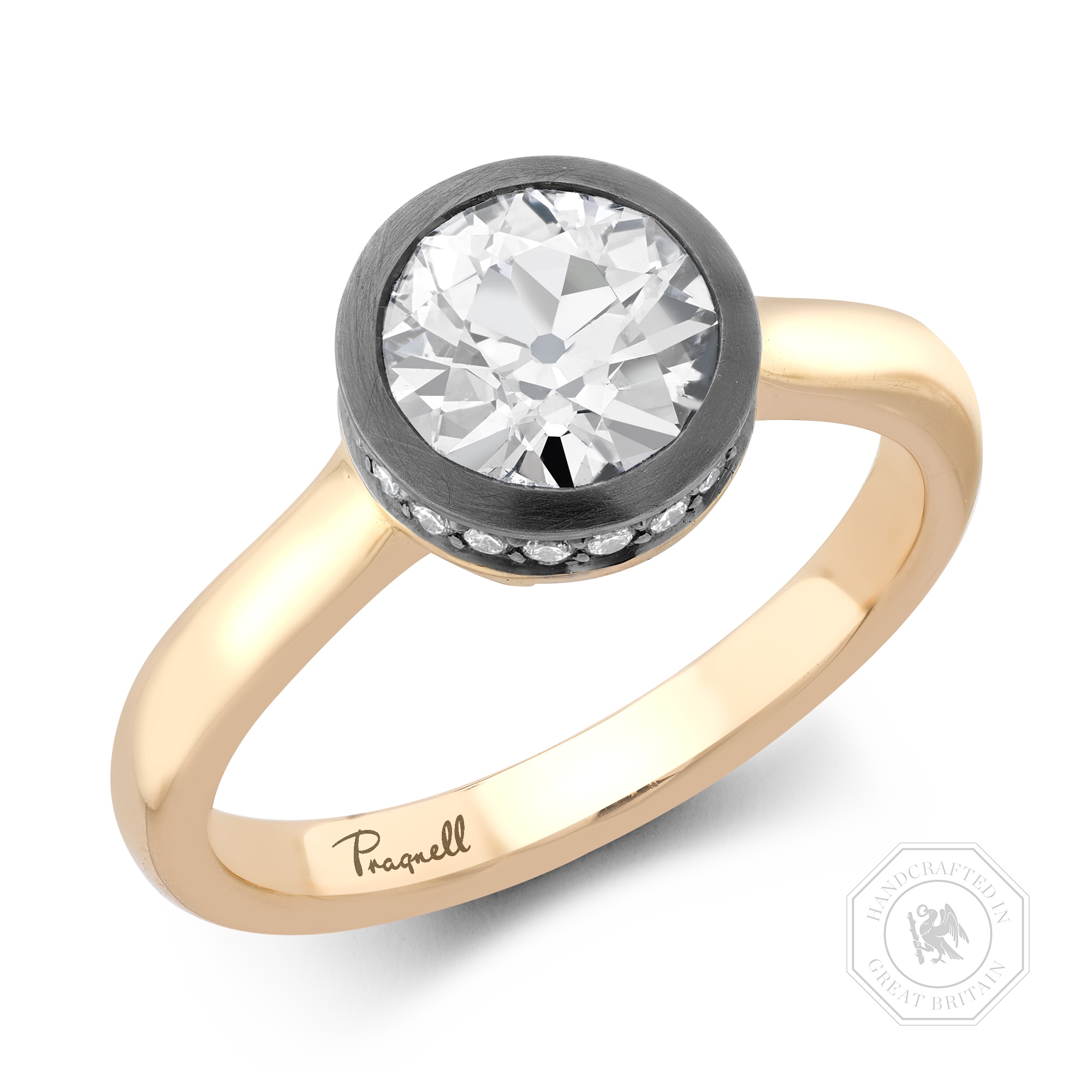 Legacy 0.72ct Diamond Solitaire Ring Old Cut, Rubover Set_1