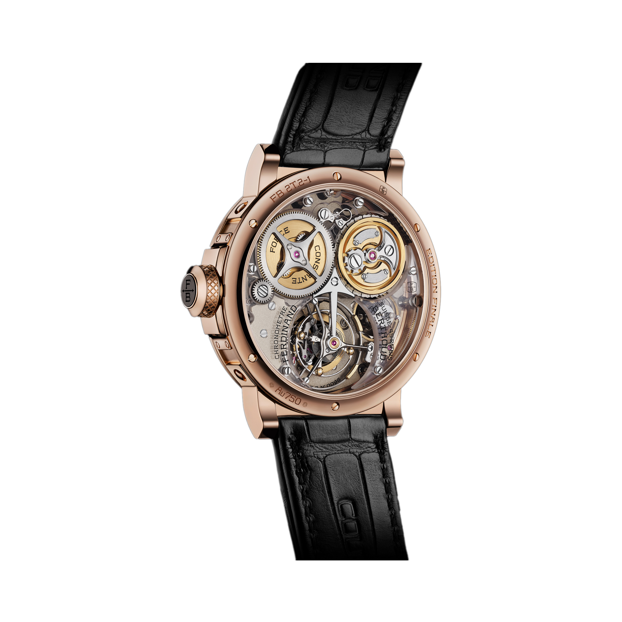 Ferdinand BerthoudChronomètre FB 2T 44mm, Black Dial, Arabic/Baton Numerals_2