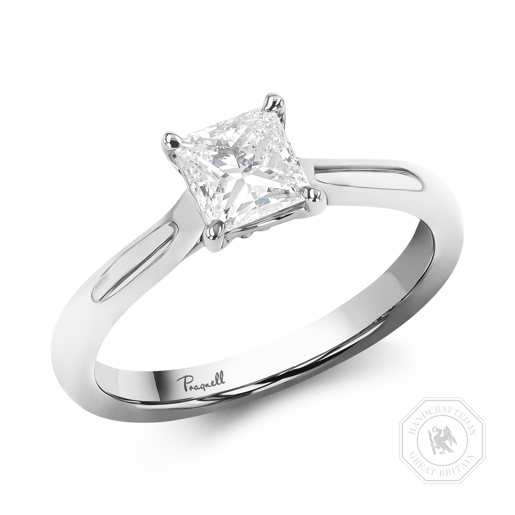 Gaia 0.40ct Princess Cut Diamond Ring Princess Cut, Claw Set_1