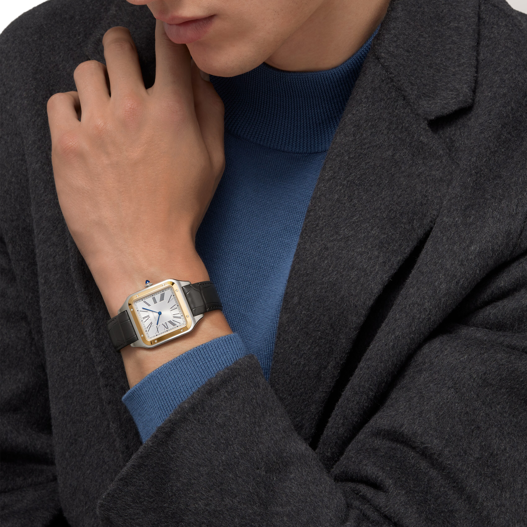 Cartier Santos-Dumont Extra-Large, Silver Dial, Roman Numerals_10