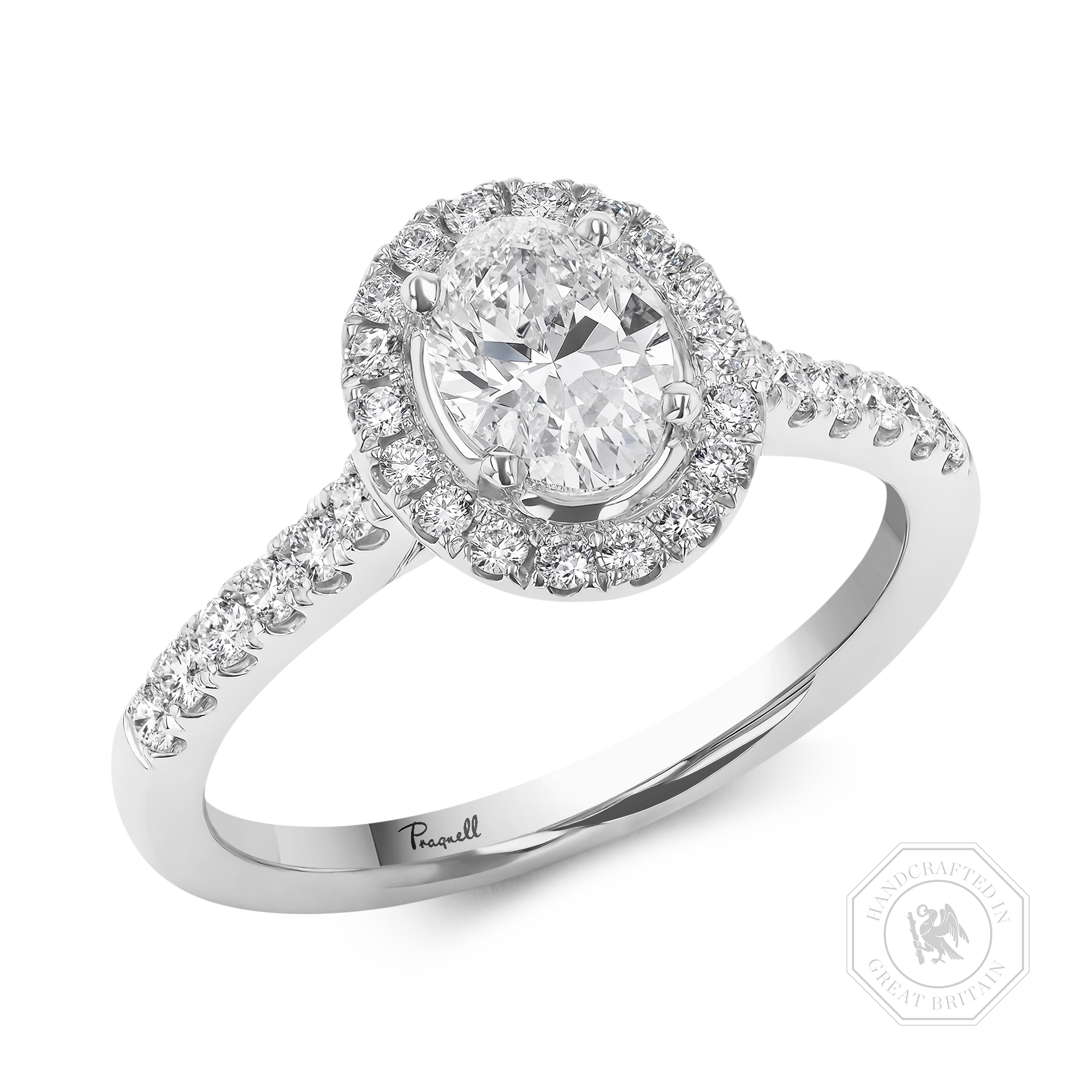 Celestial 0.70ct Oval Cut Diamond Cluster Ring Oval Cut, Claw Set_1