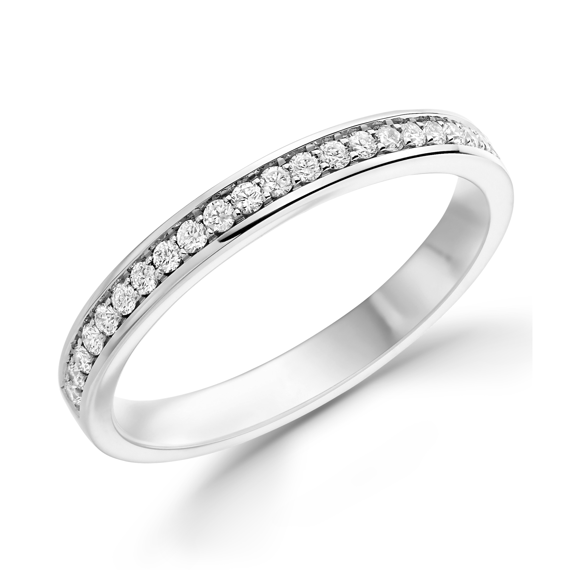 Brilliant Cut Diamond Half Eternity Ring Brilliant Cut, Half Eternity, Thread Set_1