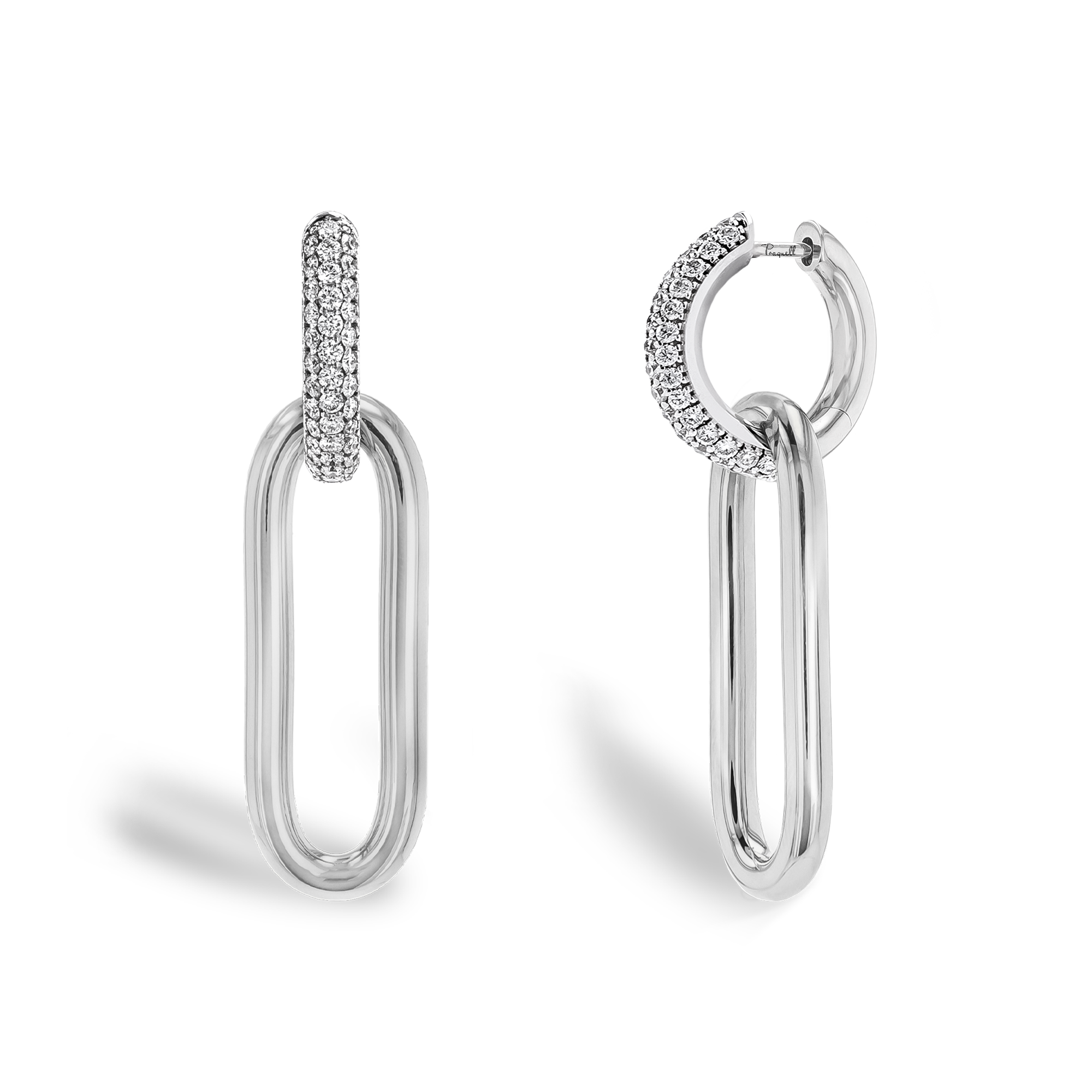 Havana 0.87ct Diamond Drop Earrings Brilliant Cut, Pave Set_1
