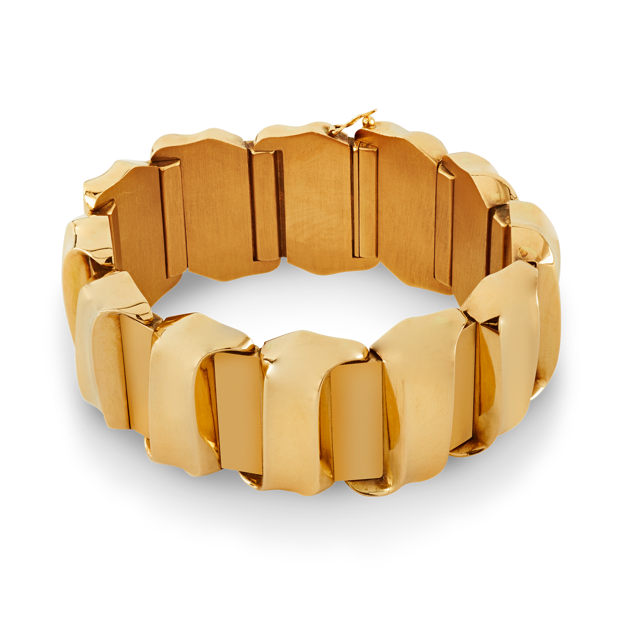Retro Scroll Bracelet Wide Link Bracelet_1